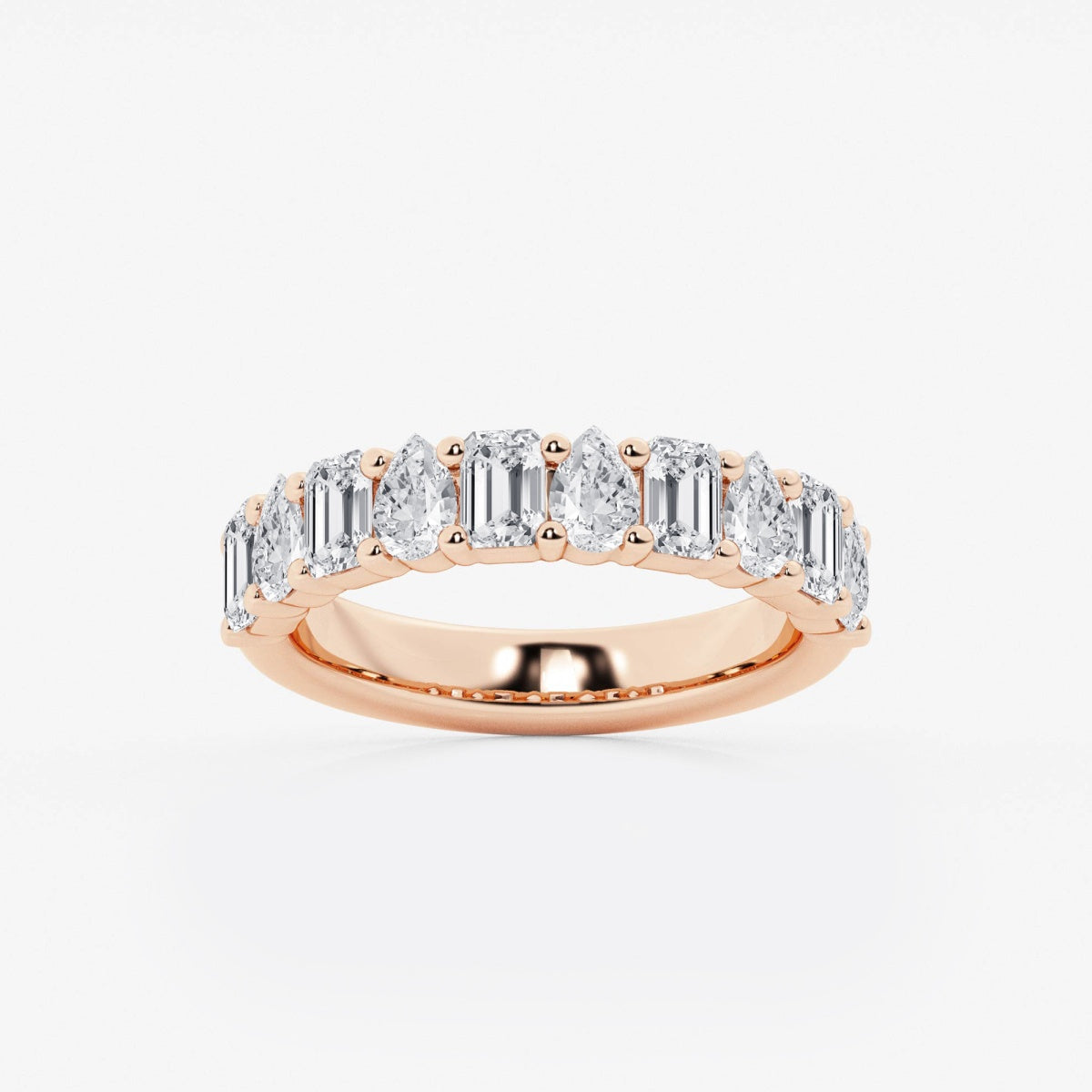 Adeline - Alternating Stone Design Wedding Ring