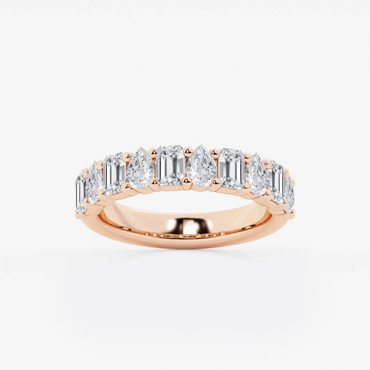 Adeline - Alternating Stone Design Wedding Ring