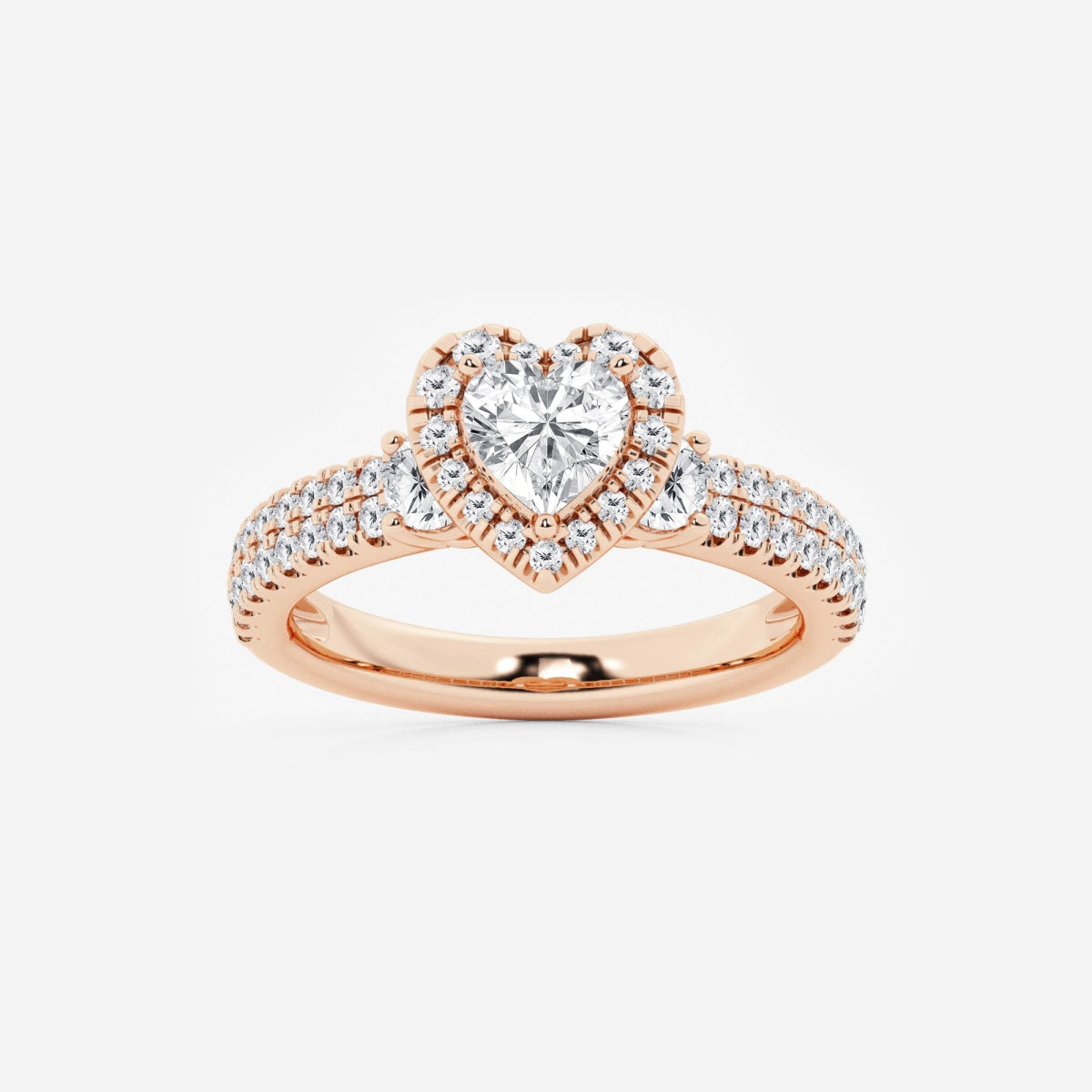 Adriana - Double Row Halo Engagement Ring