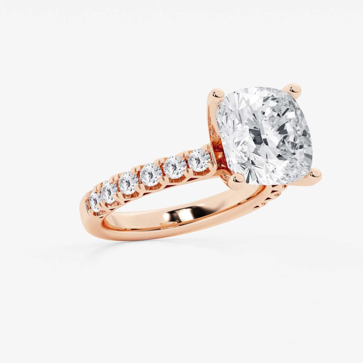 Aria - Crown-Inspired Side Stones Engagement Ring