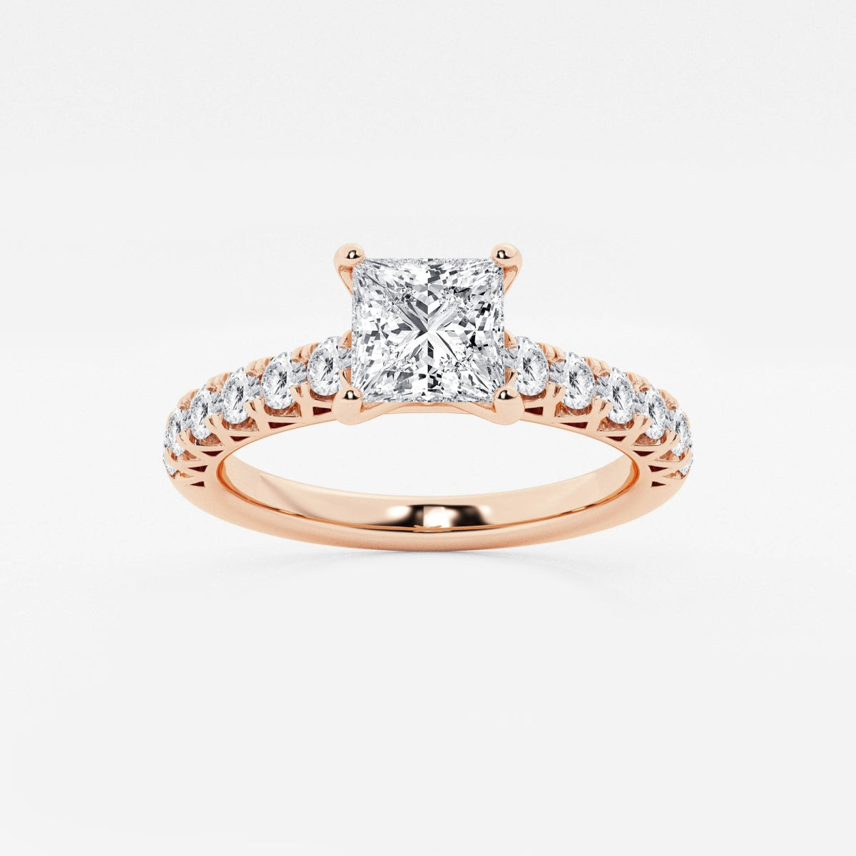 Aria - Crown-Inspired Side Stones Engagement Ring
