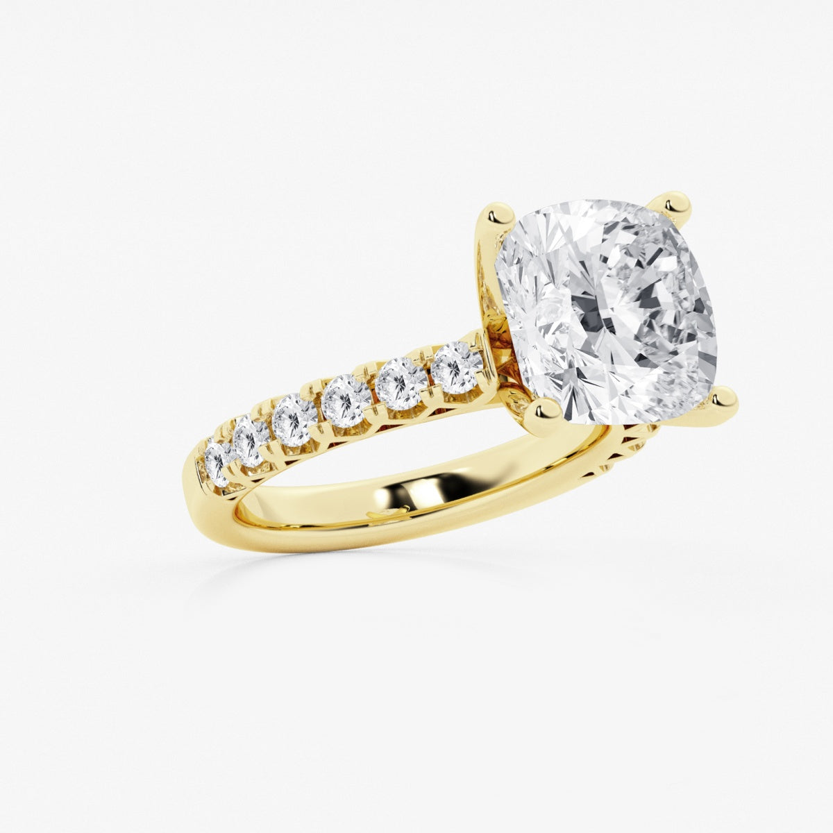 Aria - Crown-Inspired Side Stones Engagement Ring