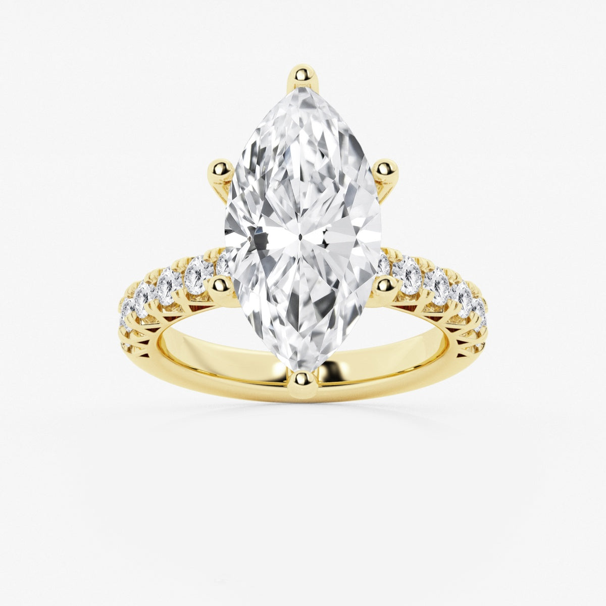 Aria - Crown-Inspired Side Stones Engagement Ring
