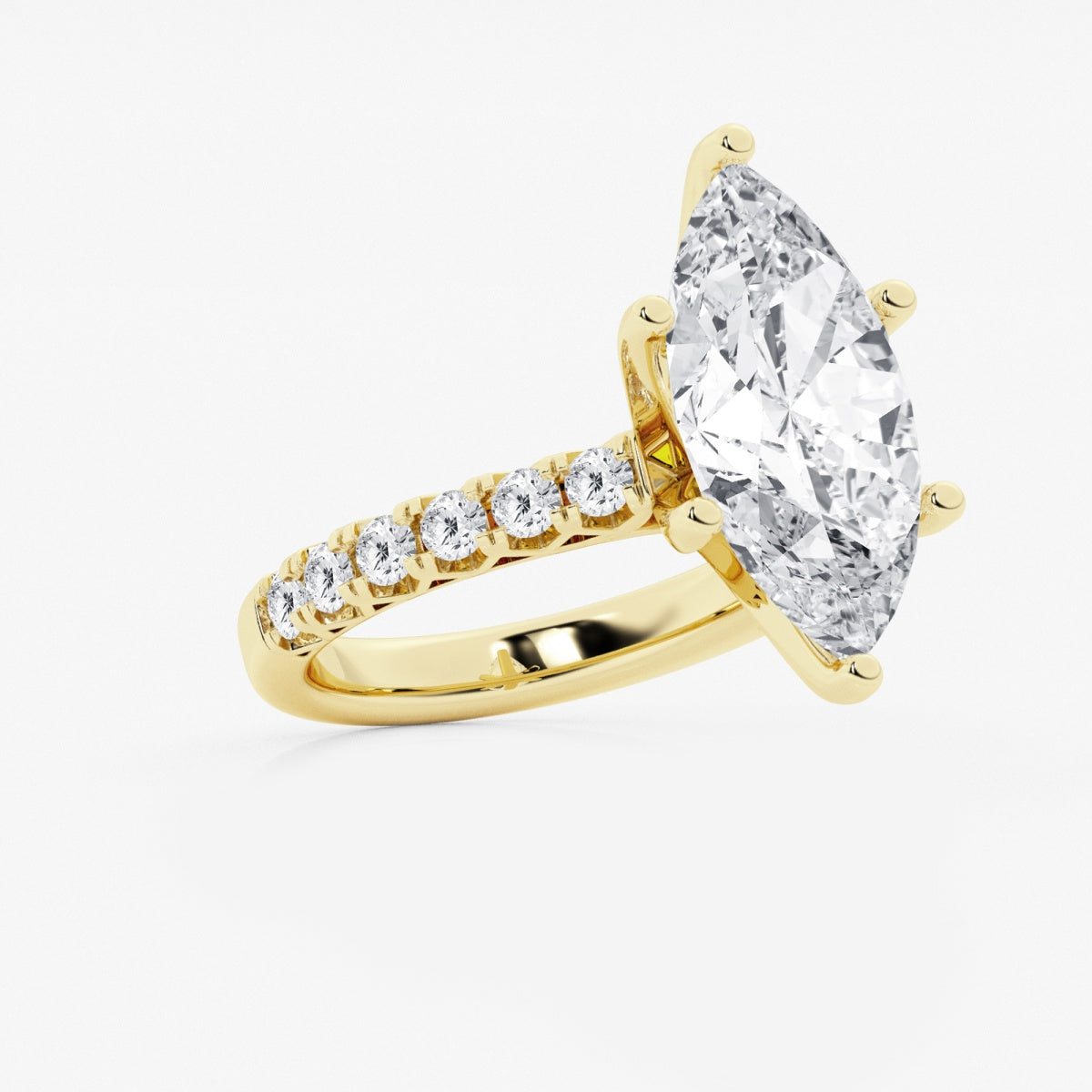 Aria - Crown-Inspired Side Stones Engagement Ring