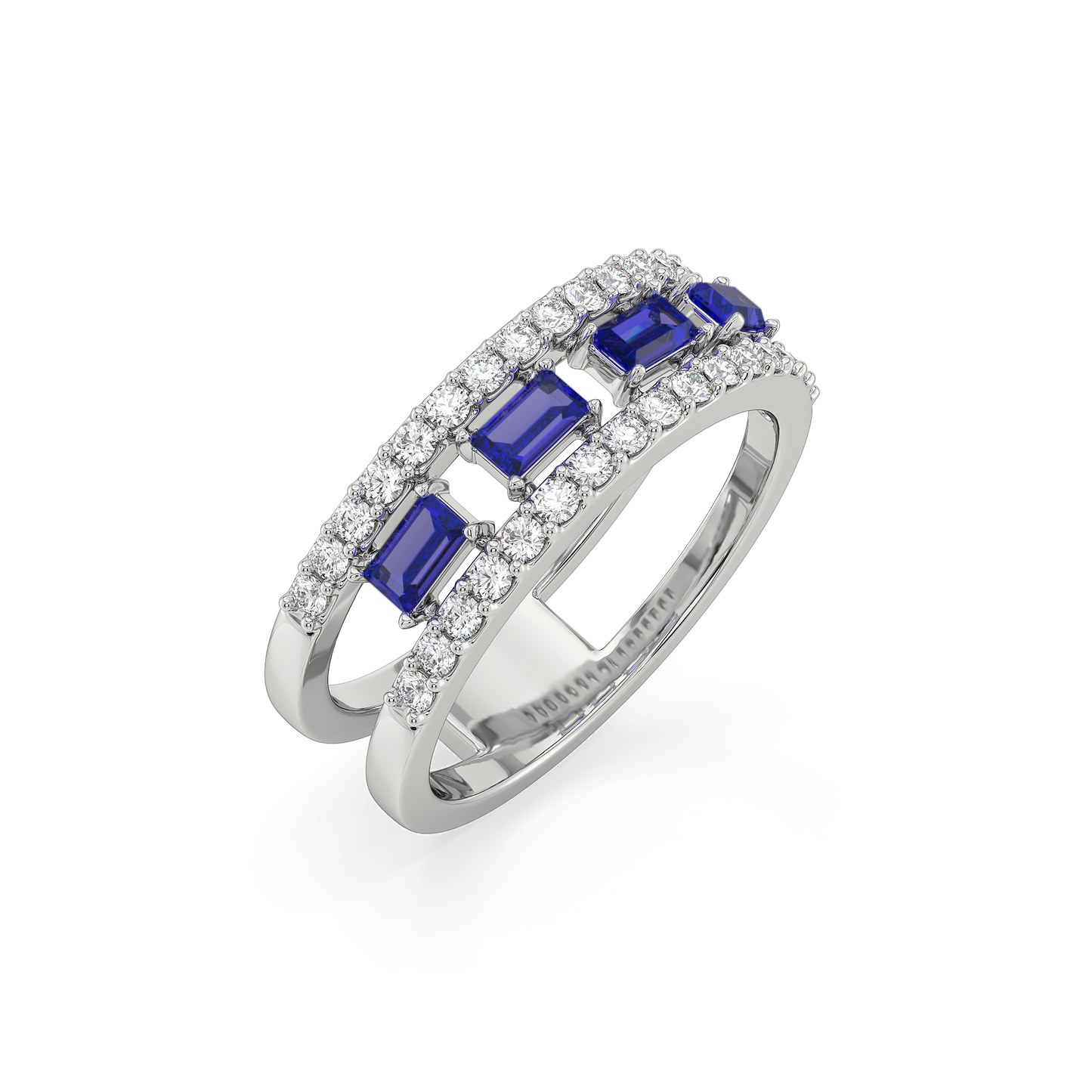 Blue Sapphire Soiree - Lab Diamond Fashion Ring