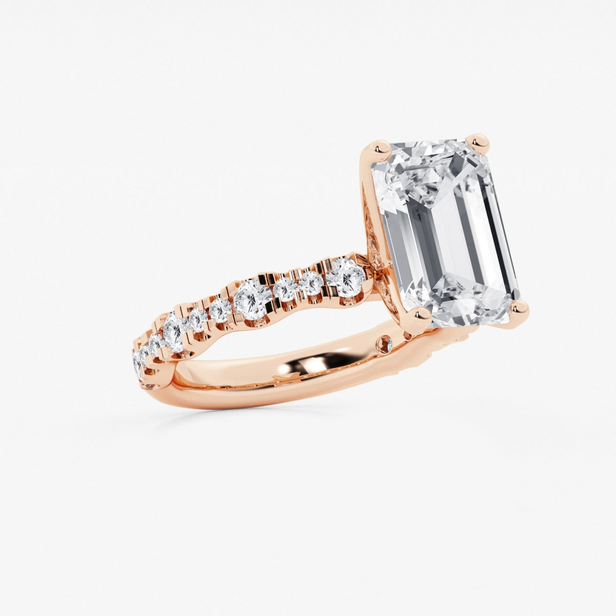 Clara - Station Side Stones Engagement Ring