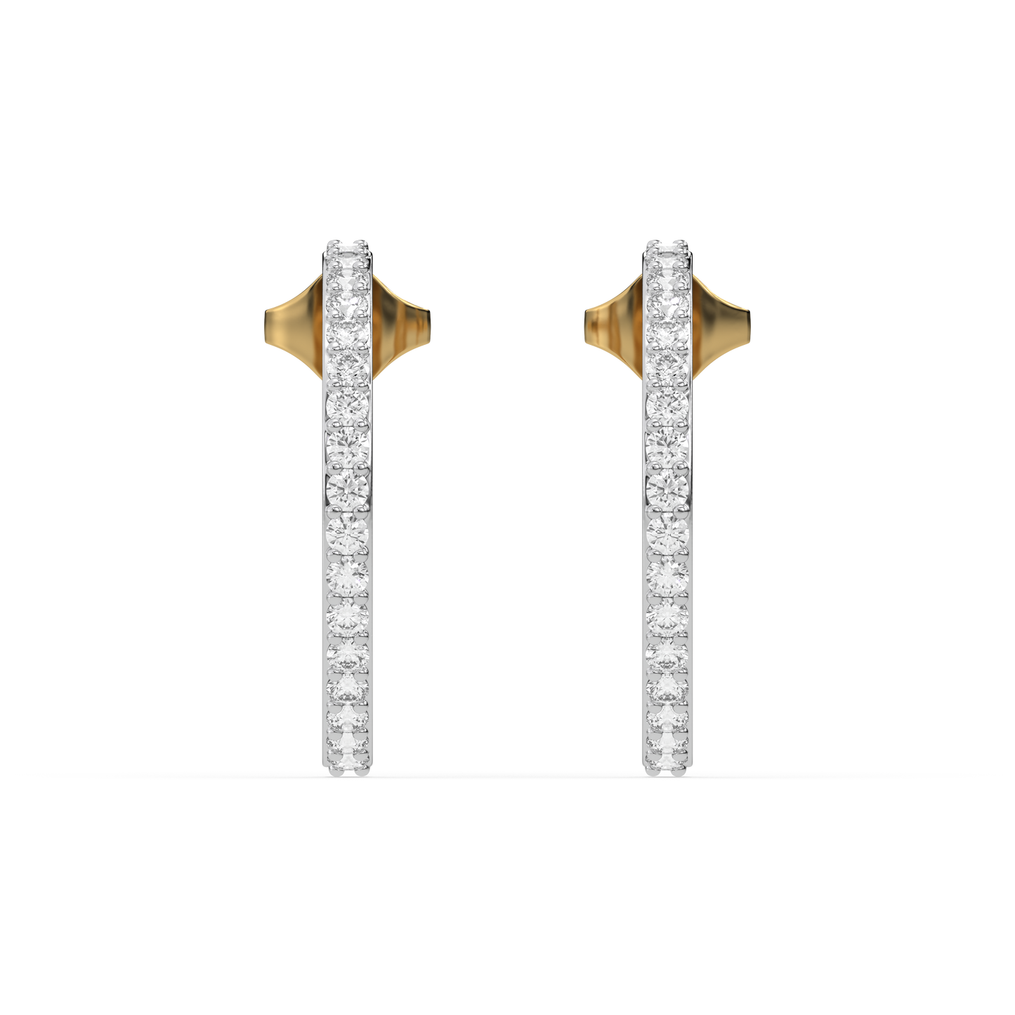Classic Diamond Hoops - Lab Diamond Earrings
