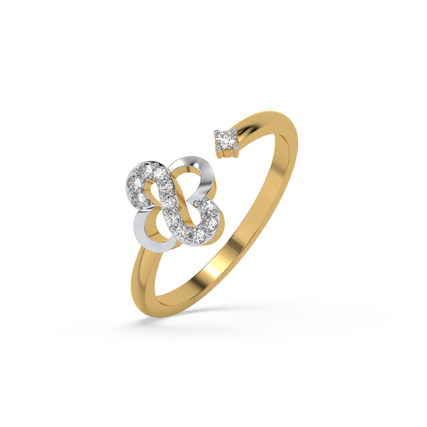 Clover S-Open - Lab Diamond Open Top Ring