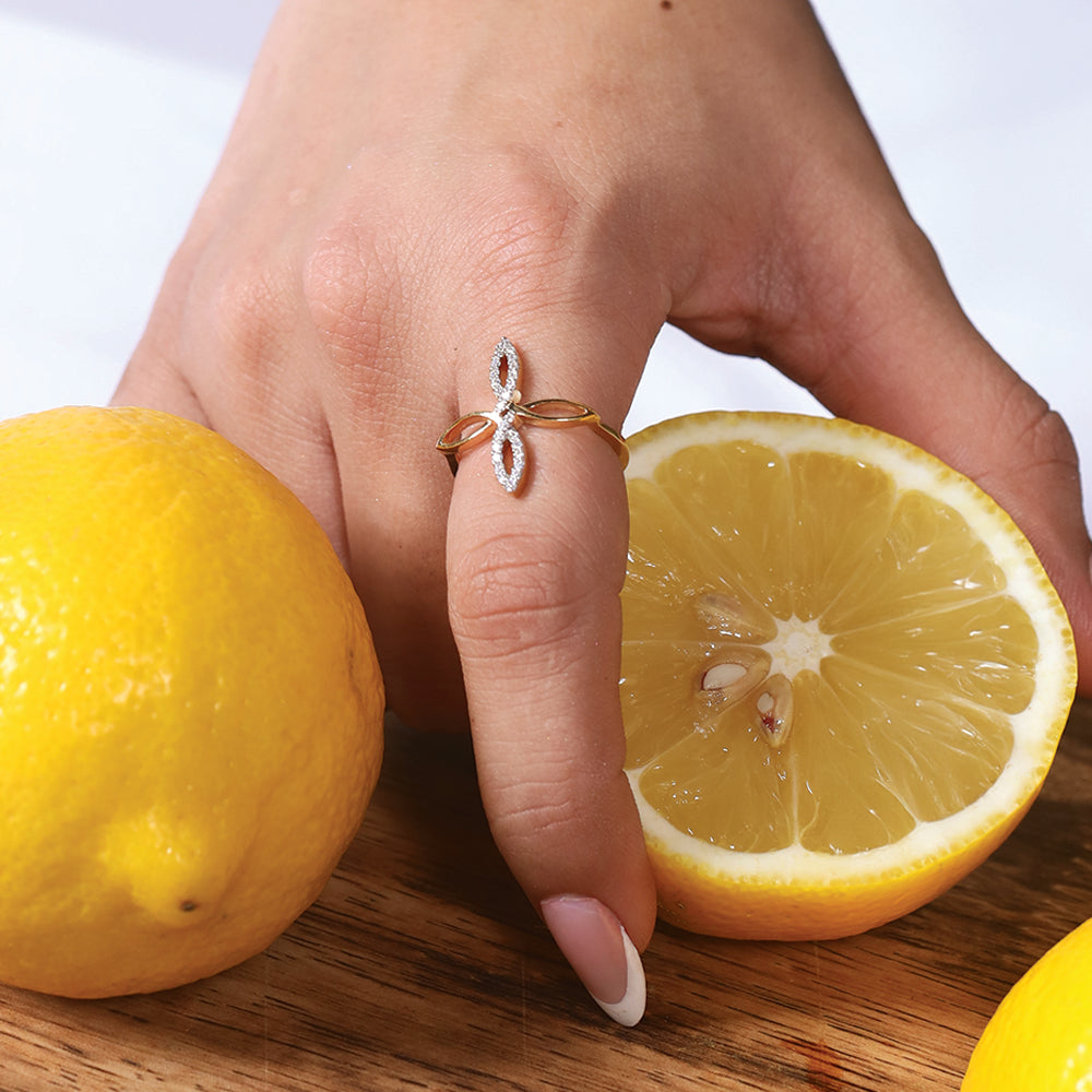 Duo Fleur - Lab Diamond Fashion Ring