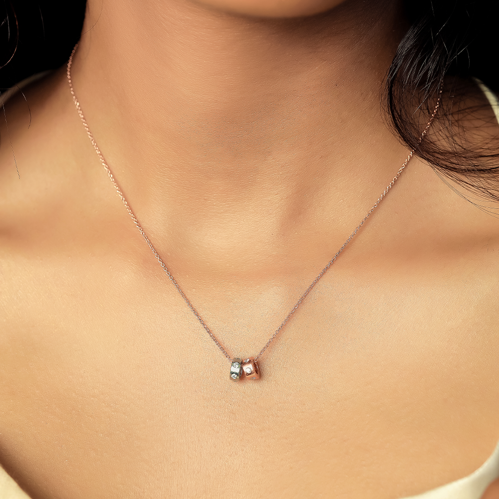 Duo Harmony - Lab Diamond Pendant Necklace