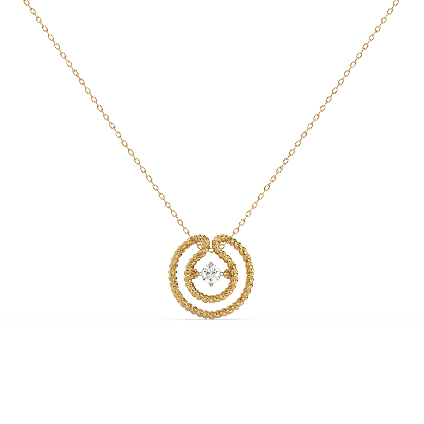 Twist of Fate - Lab Diamond Solitaire Necklace