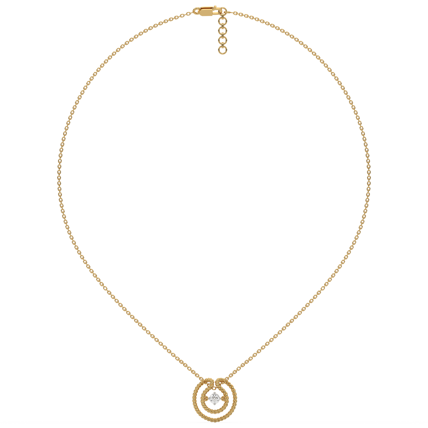 Twist of Fate - Lab Diamond Solitaire Necklace