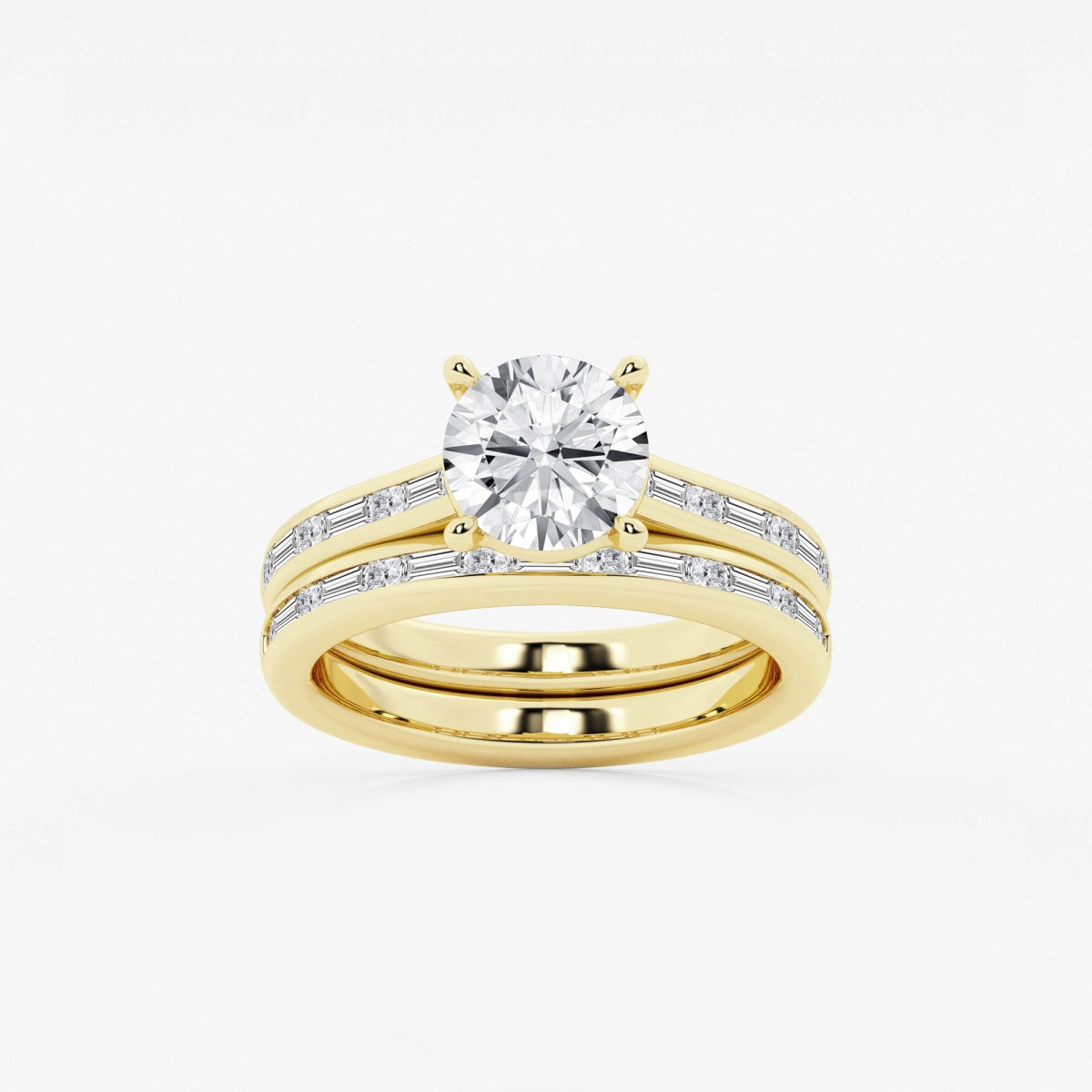 Evangeline - Intricate Side Accents Engagement Ring