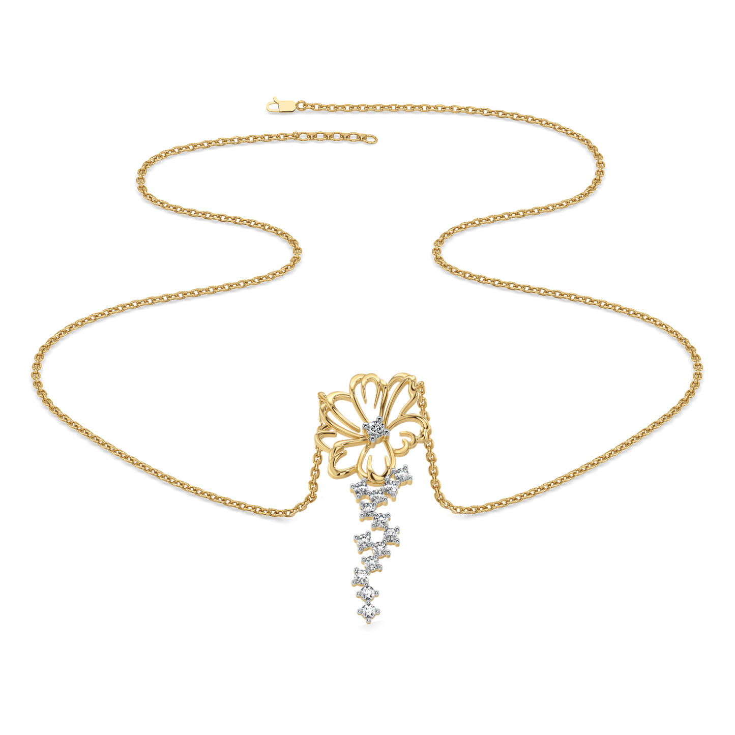 Flora Dewdrops - Lab Diamond Necklace