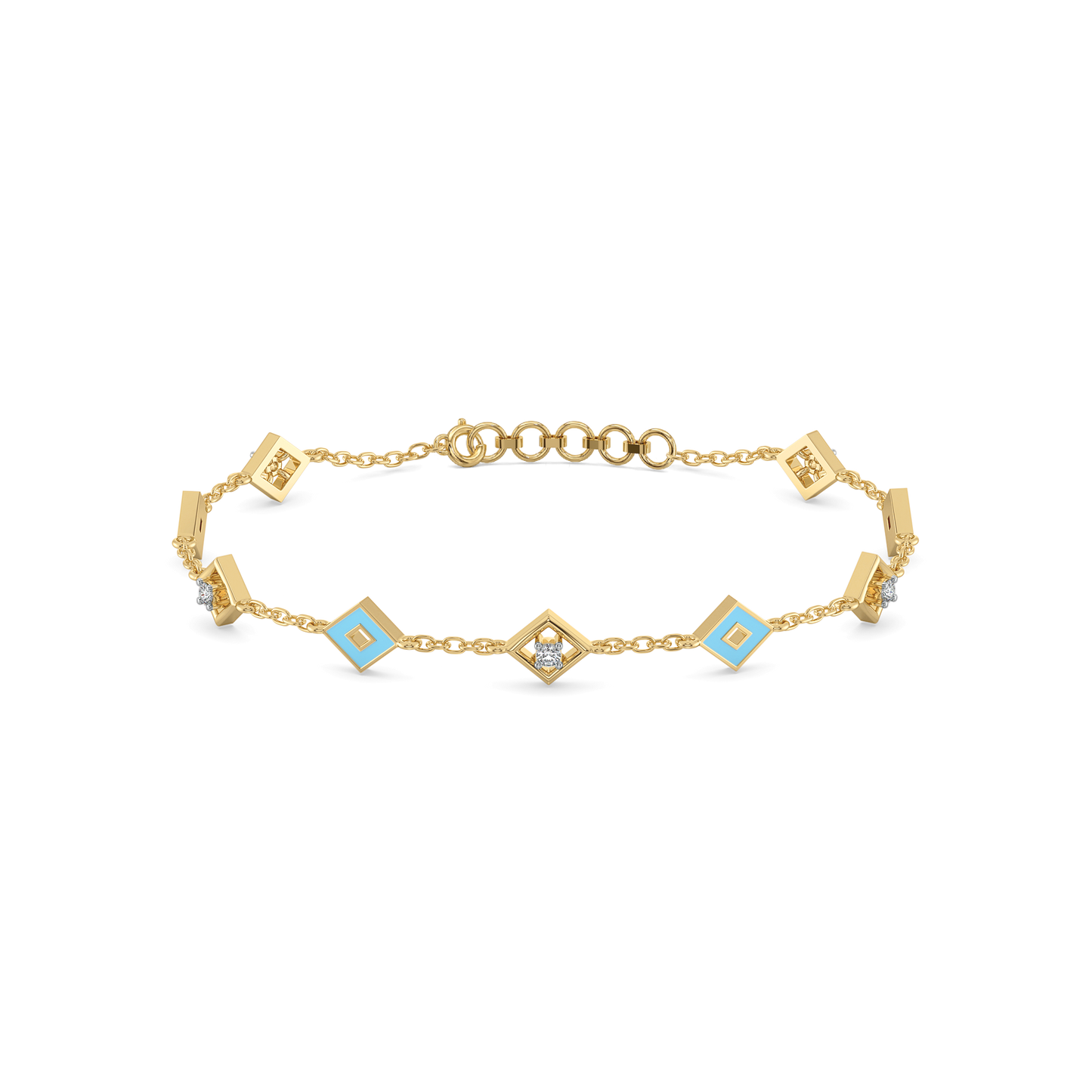 Frosted Serenity - Lab Diamond Snowflakes Bracelet