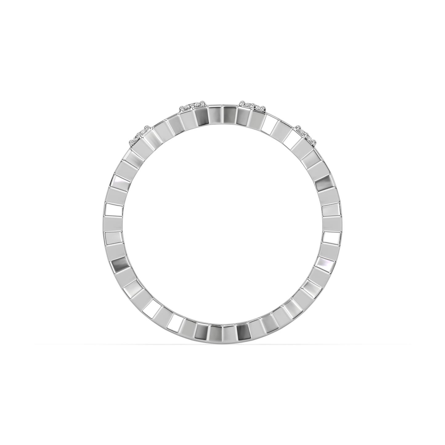 Icy Blue - Lab Diamond Band Ring
