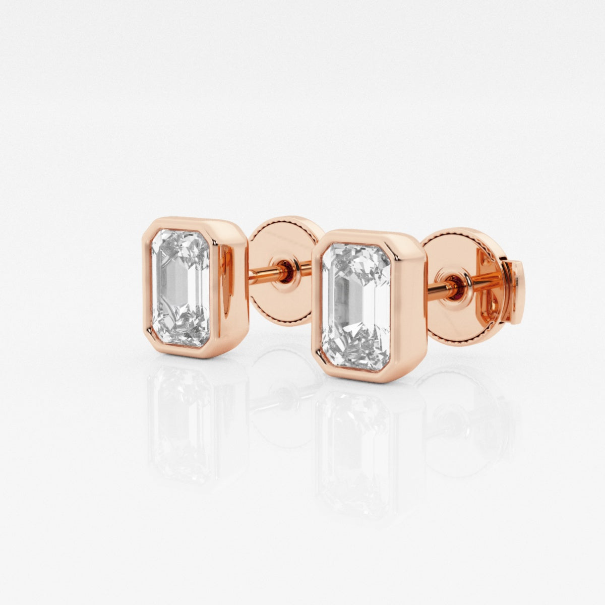Isabella - Modern Bezel Setting Earrings