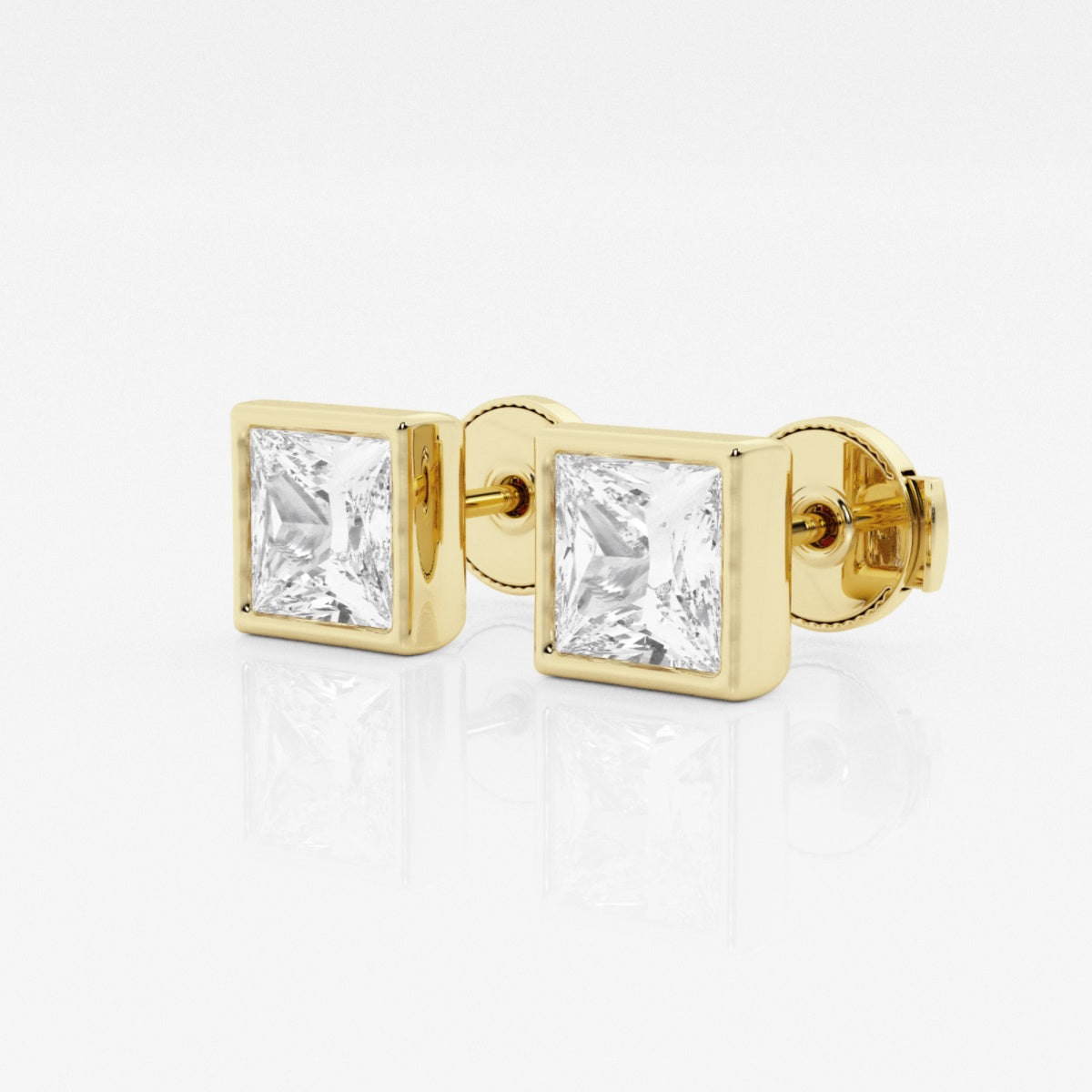 Isabella - Modern Bezel Setting Earrings