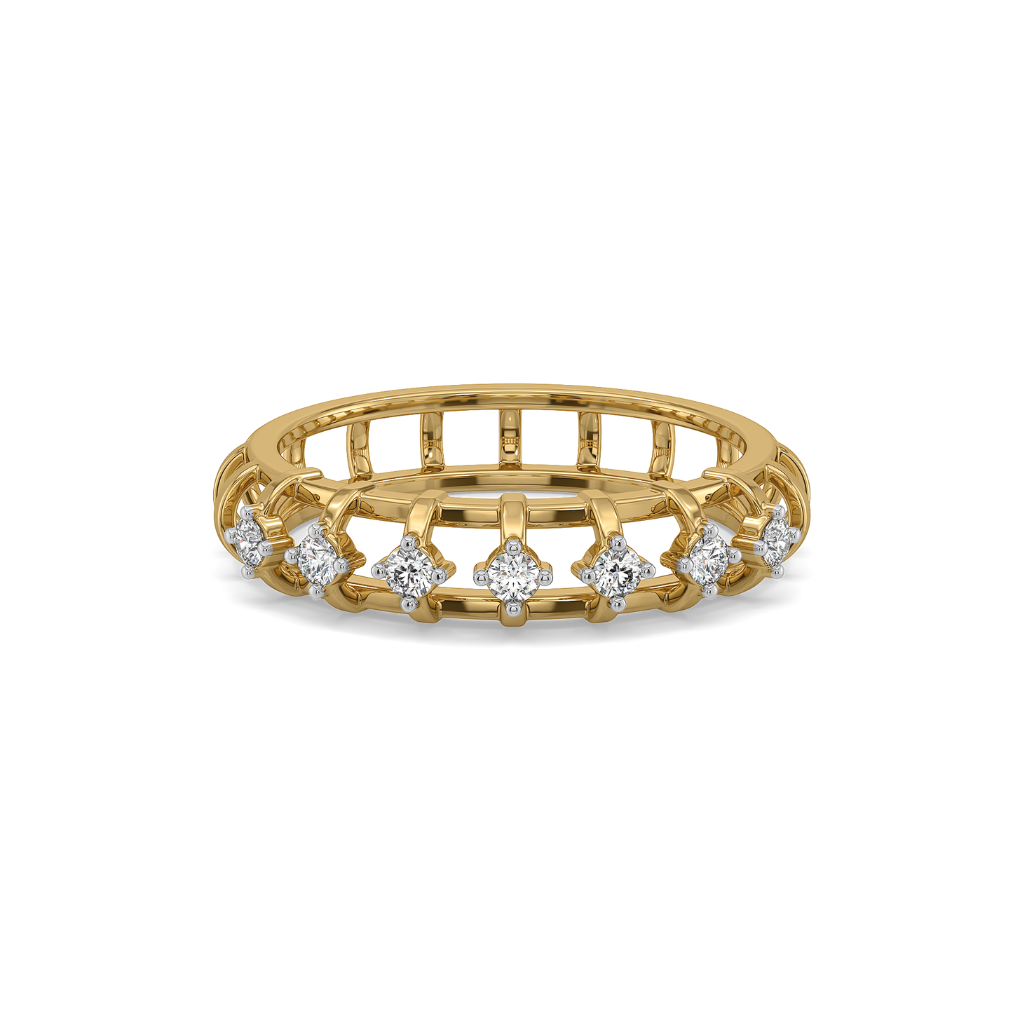 Serene Round - Pure Gold Lab Diamond Band Ring