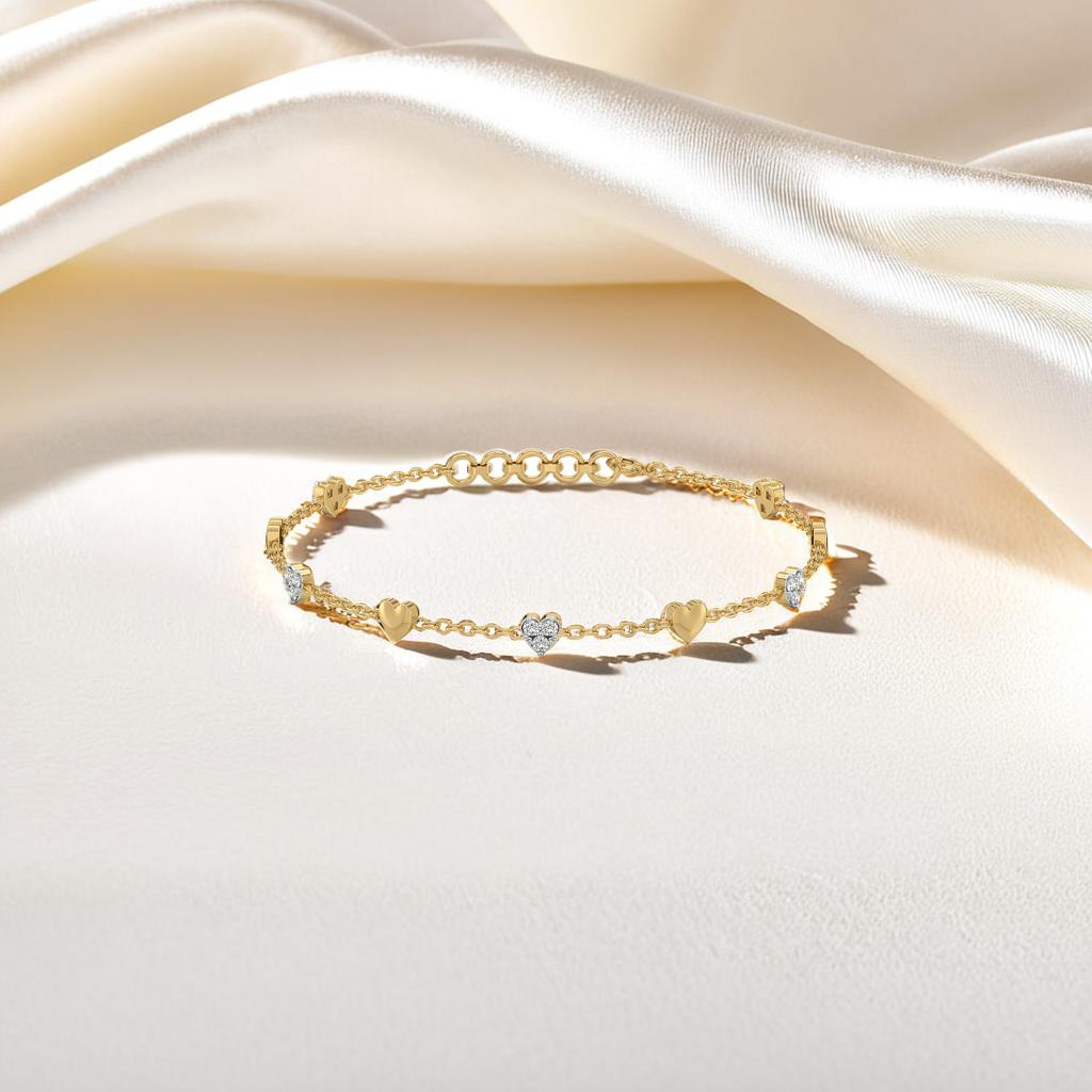 Beating Heart - Lab Diamond Station Bracelet