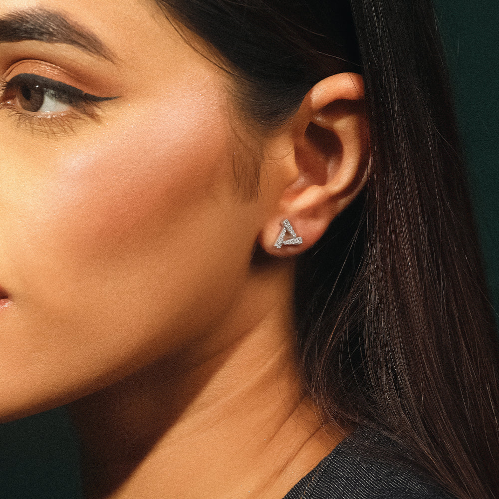 Triad - Lab Diamond Stud Earrings