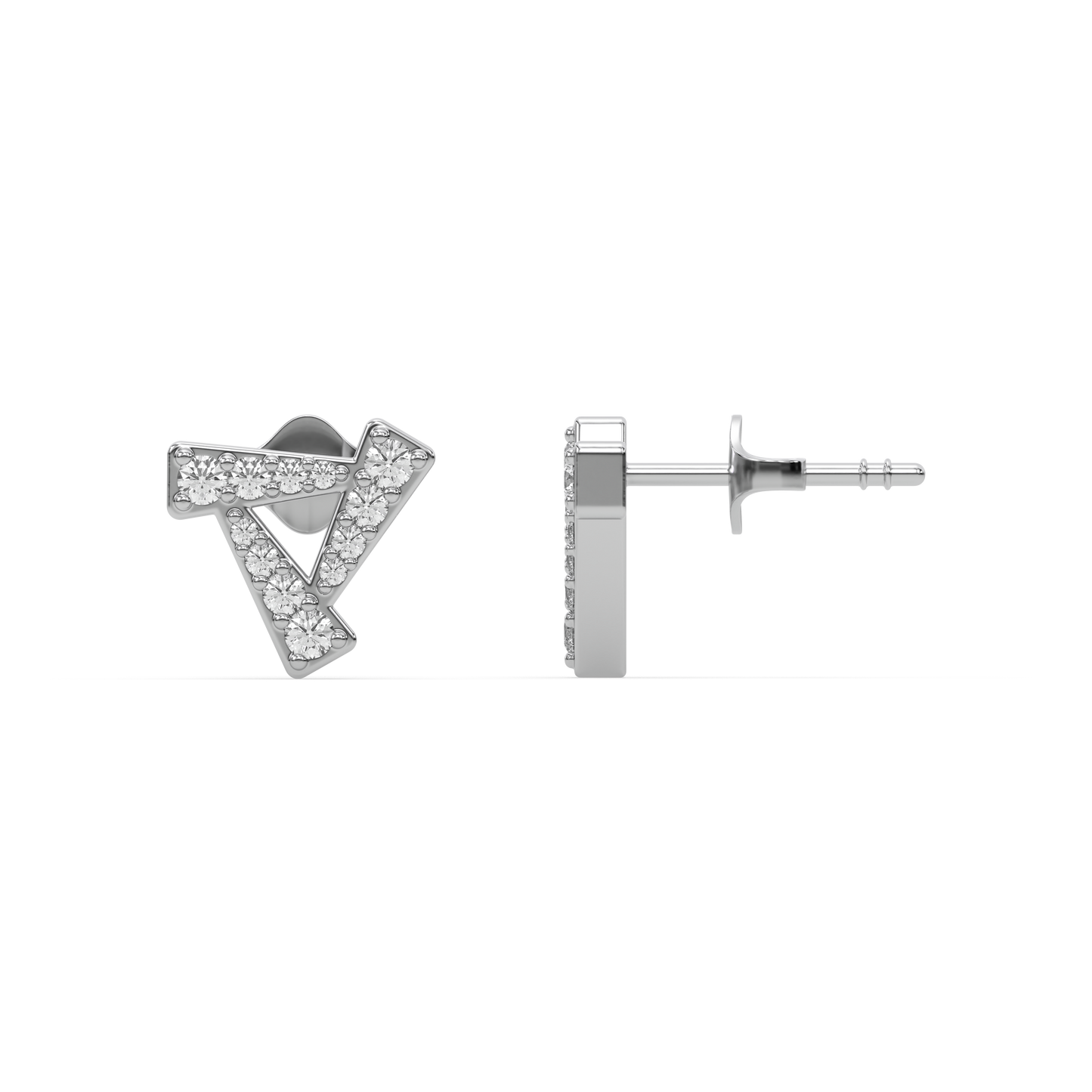 Triad - Lab Diamond Stud Earrings