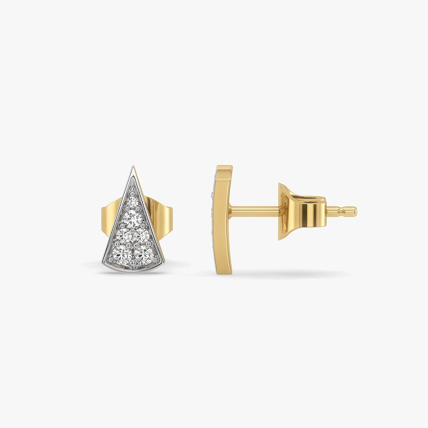 Edgy Elegance - Lab Diamond Stud Earrings