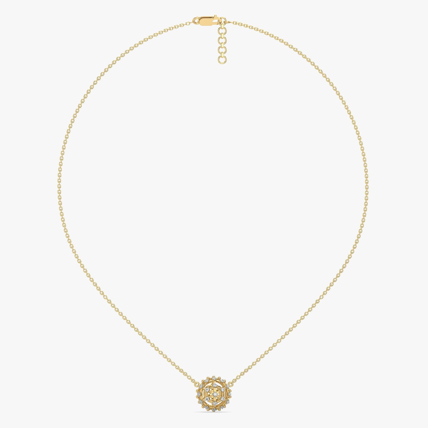 Classic Compass - Lab Diamond Pendant Necklace