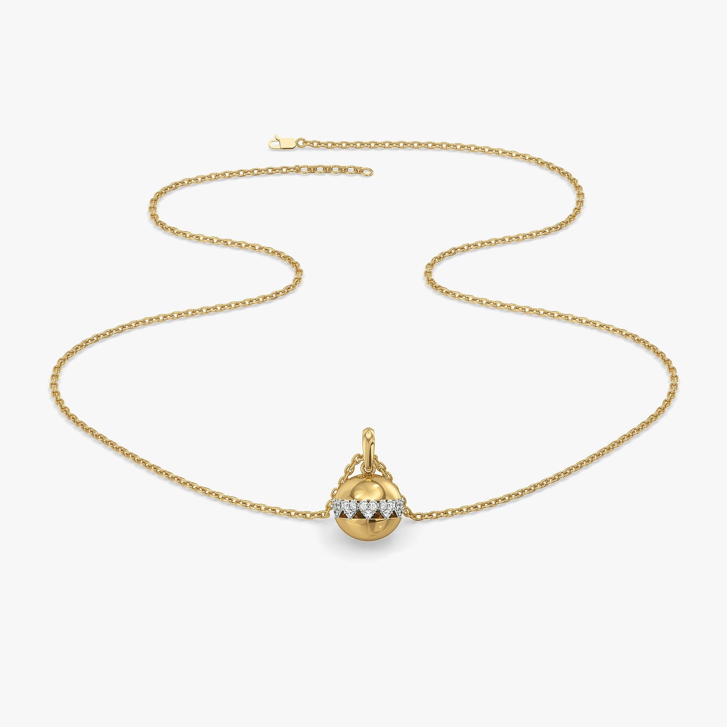 Eternal Heart Orbit - Lab Diamond Pendant Necklace