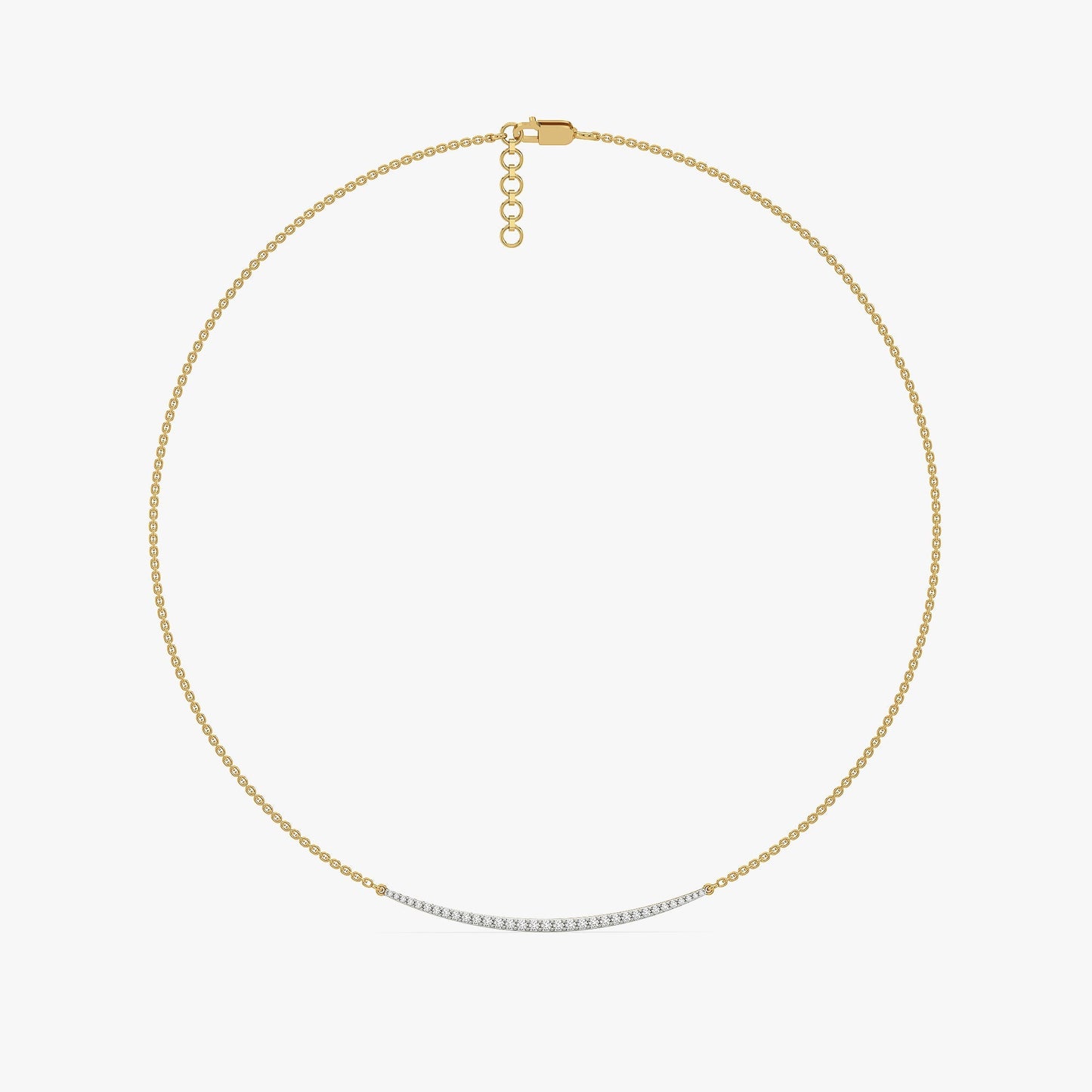 Classic Crescent - Lab Diamond Necklace
