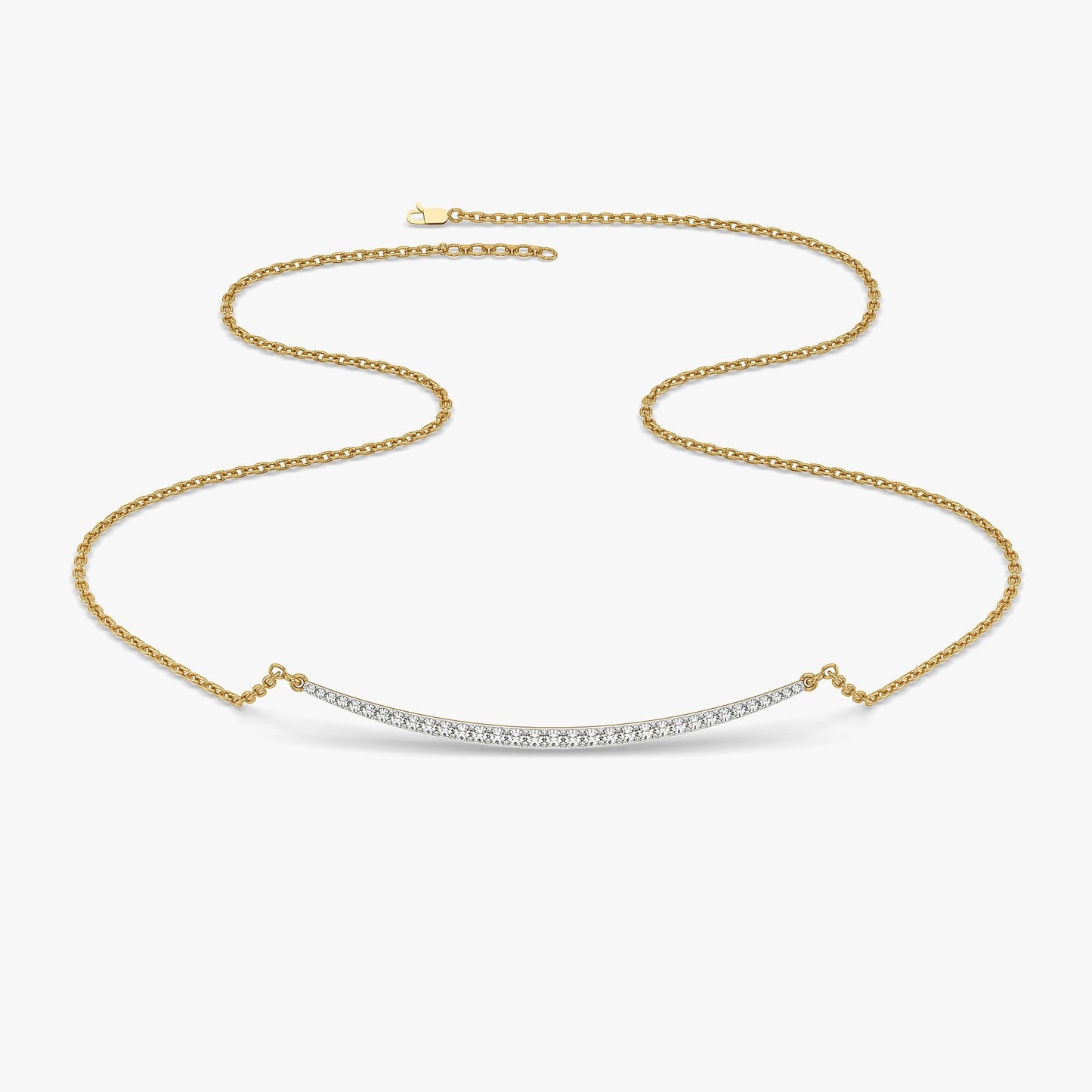 Classic Crescent - Lab Diamond Necklace