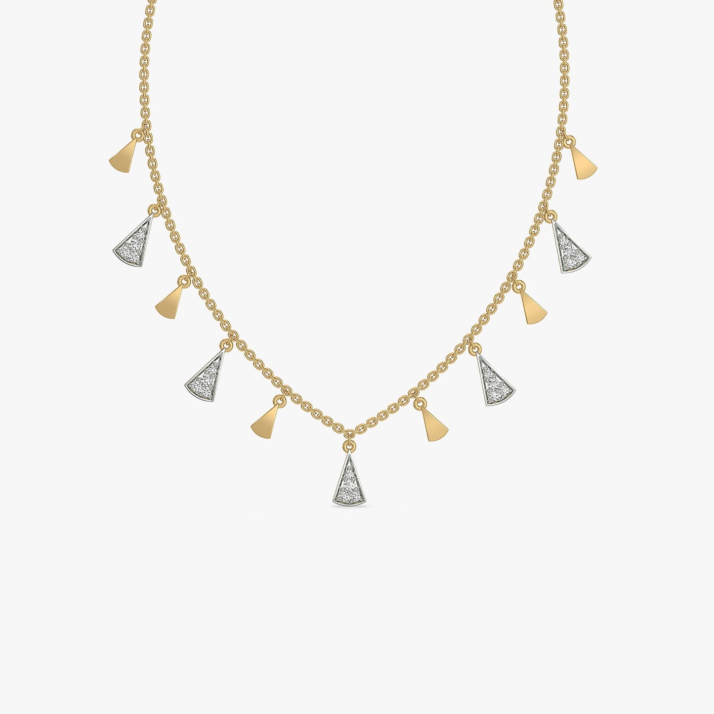 Edgy Elegance - Lab Diamond Necklace