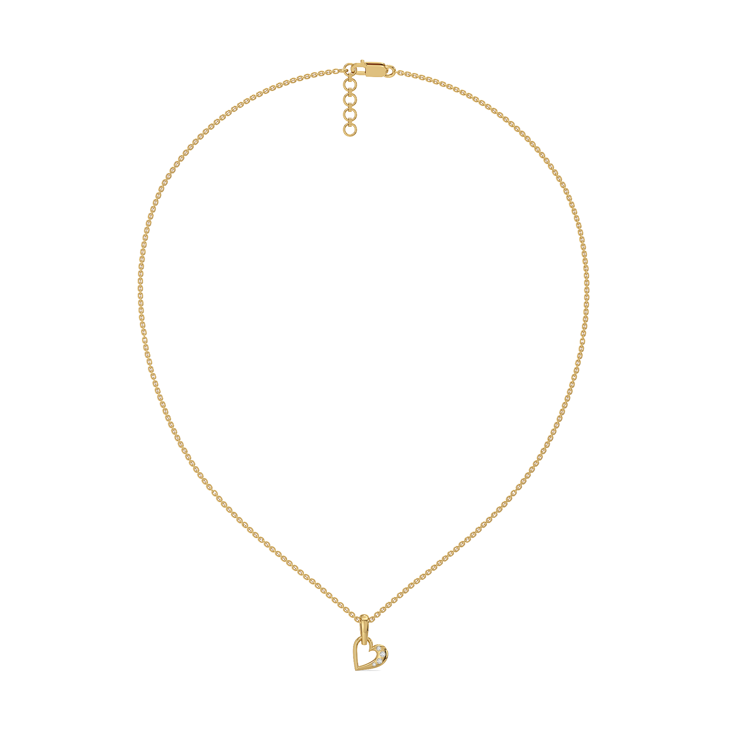 Hearts Unfold - Lab Diamond Pendant Necklace