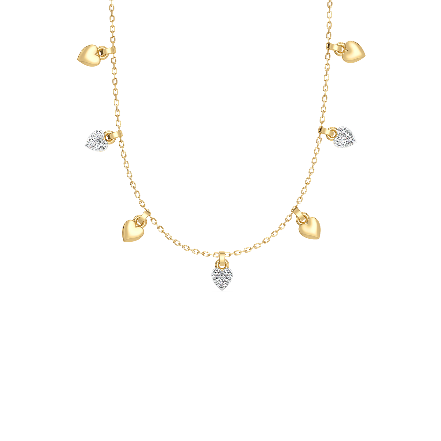 Beating Heart - Lab Diamond Charm Necklace