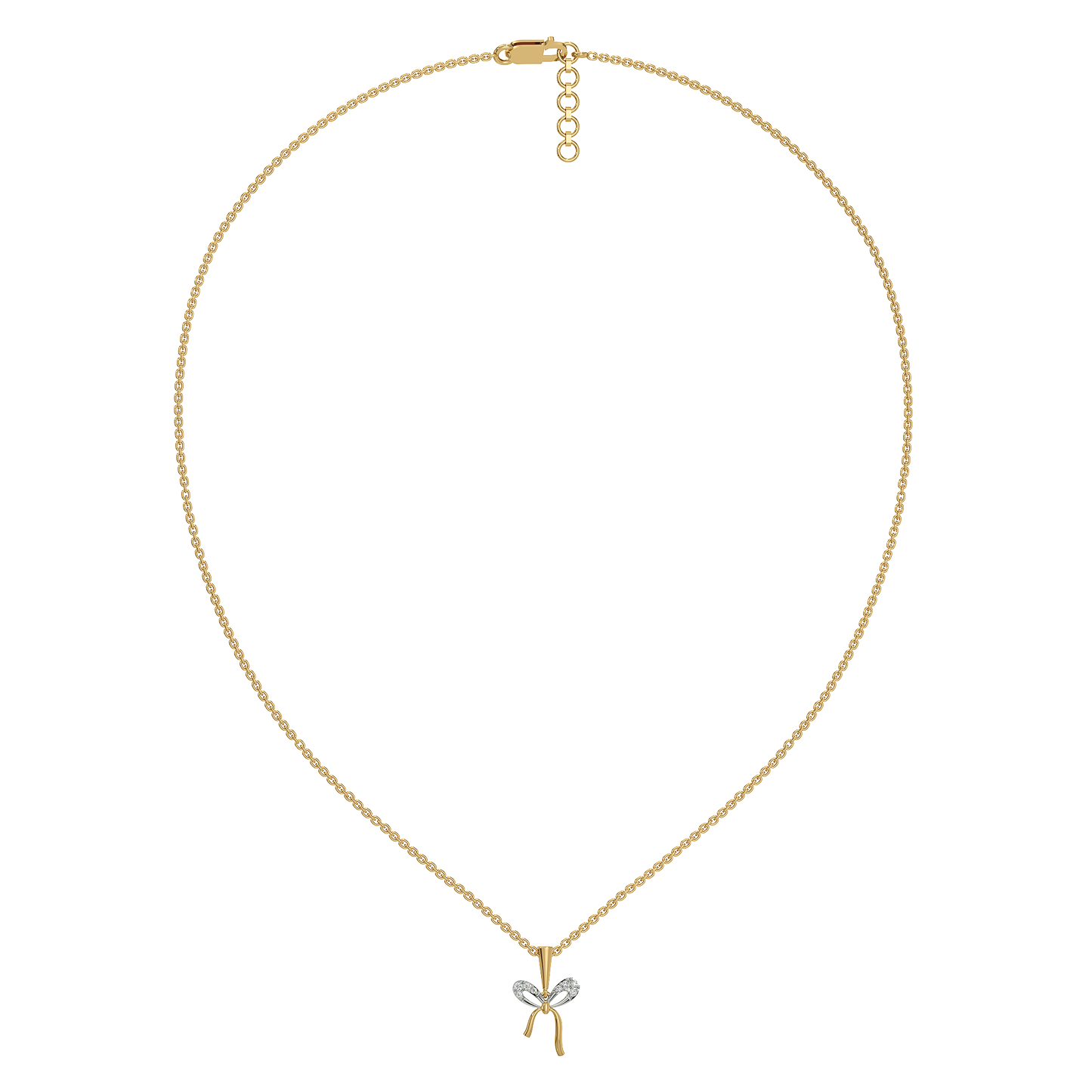 Bow Blush - Lab Diamond Necklace