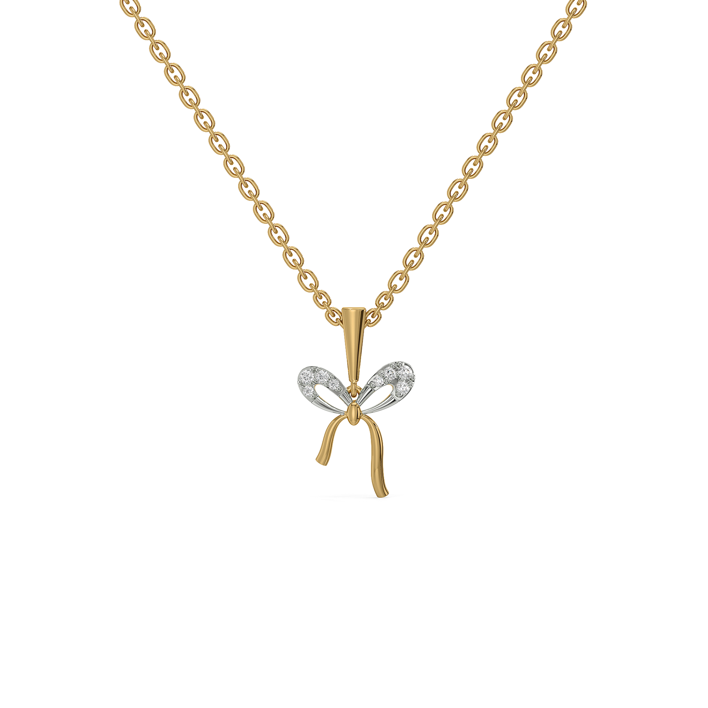 Bow Blush - Lab Diamond Necklace