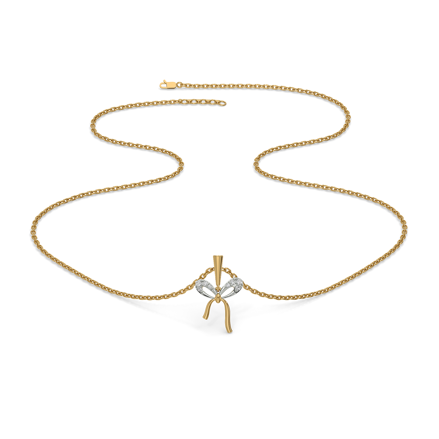 Bow Blush - Lab Diamond Necklace