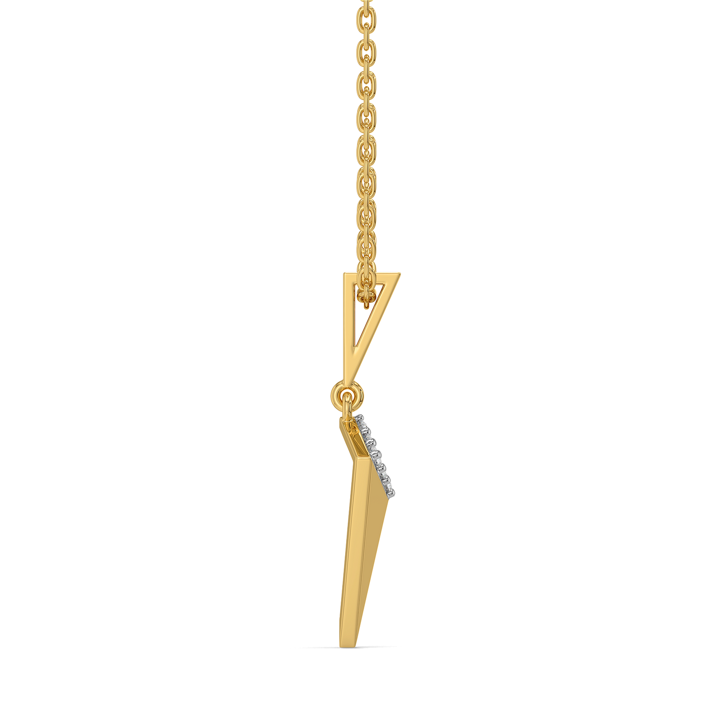 Sculpted Edge - Lab Diamond Pendant