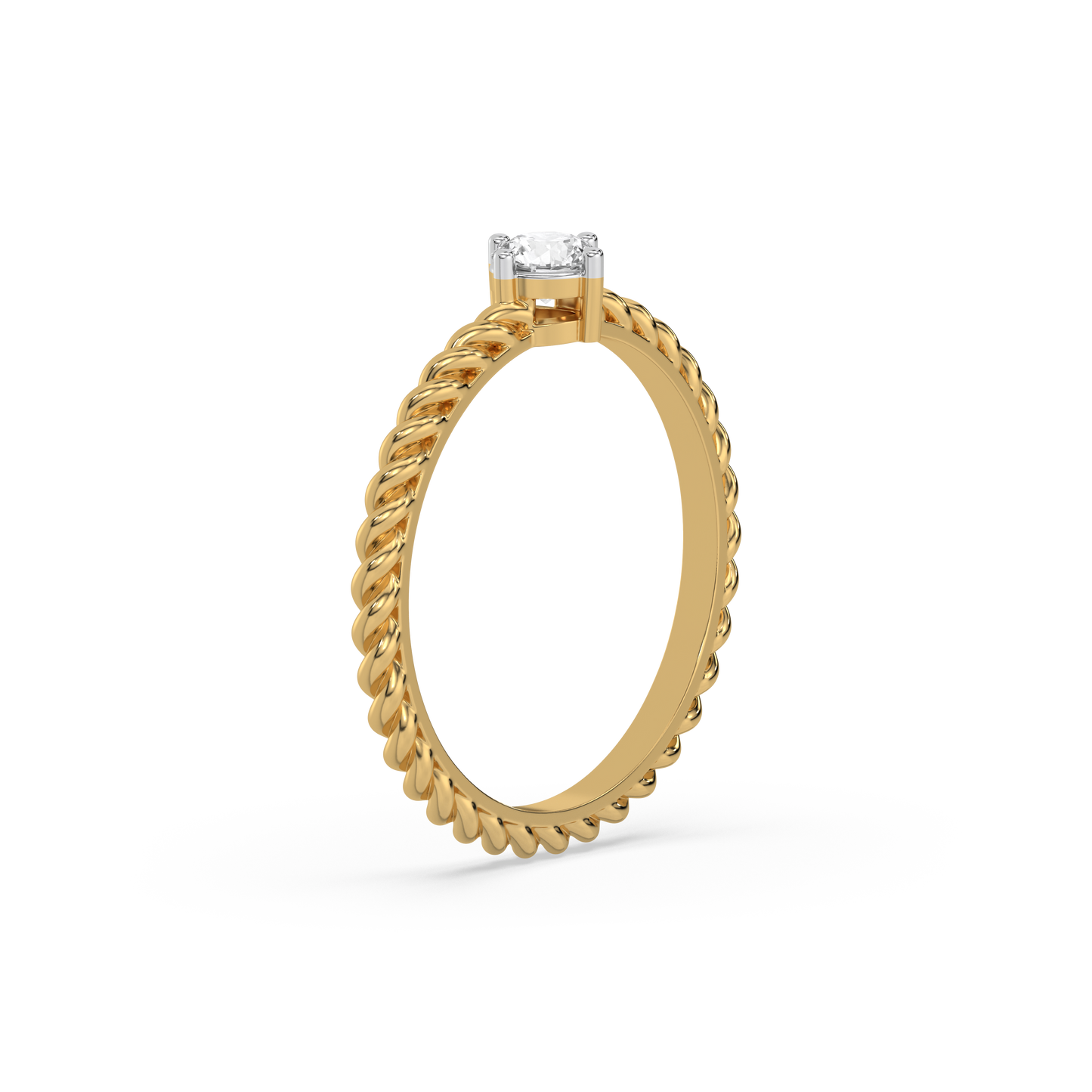 Twist of Fate - Lab Diamond Solitaire Ring
