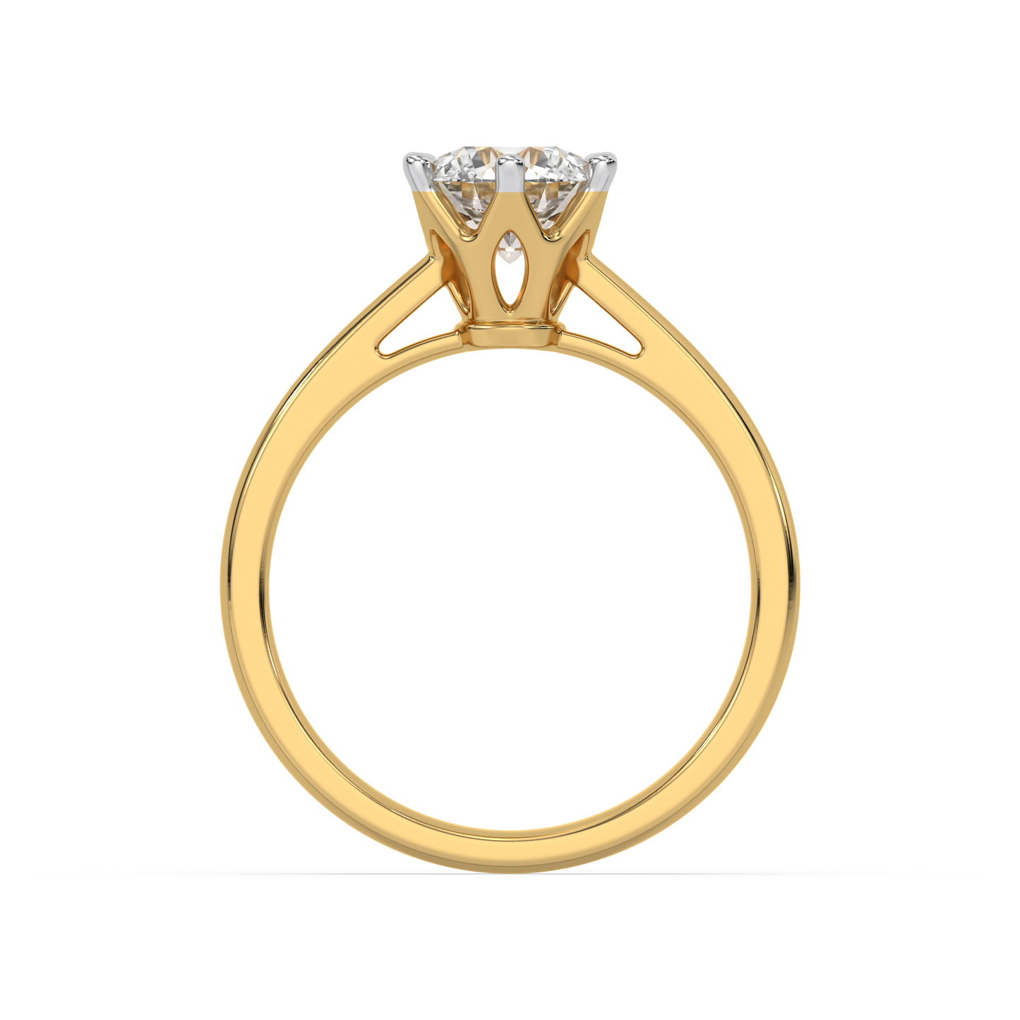 Golden Radiance - Lab Diamond Solitaire Ring