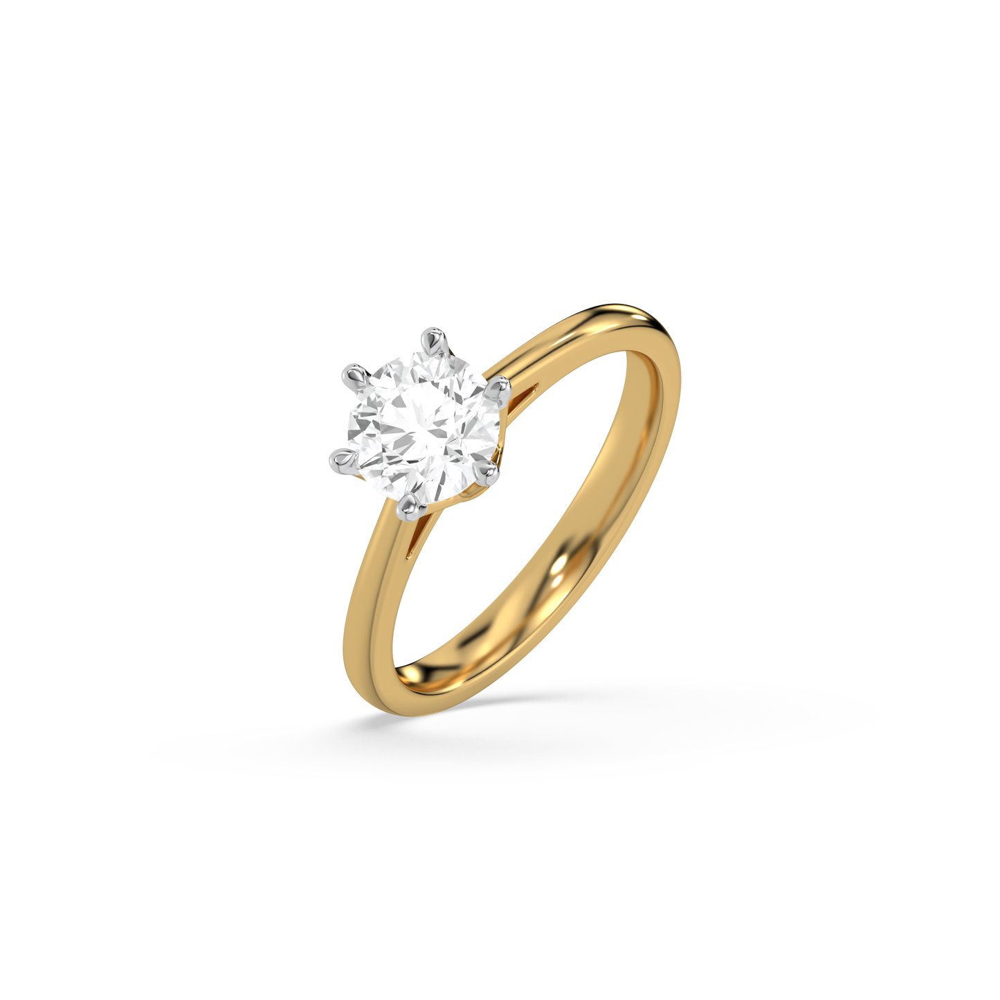 Golden Radiance - Lab Diamond Solitaire Ring