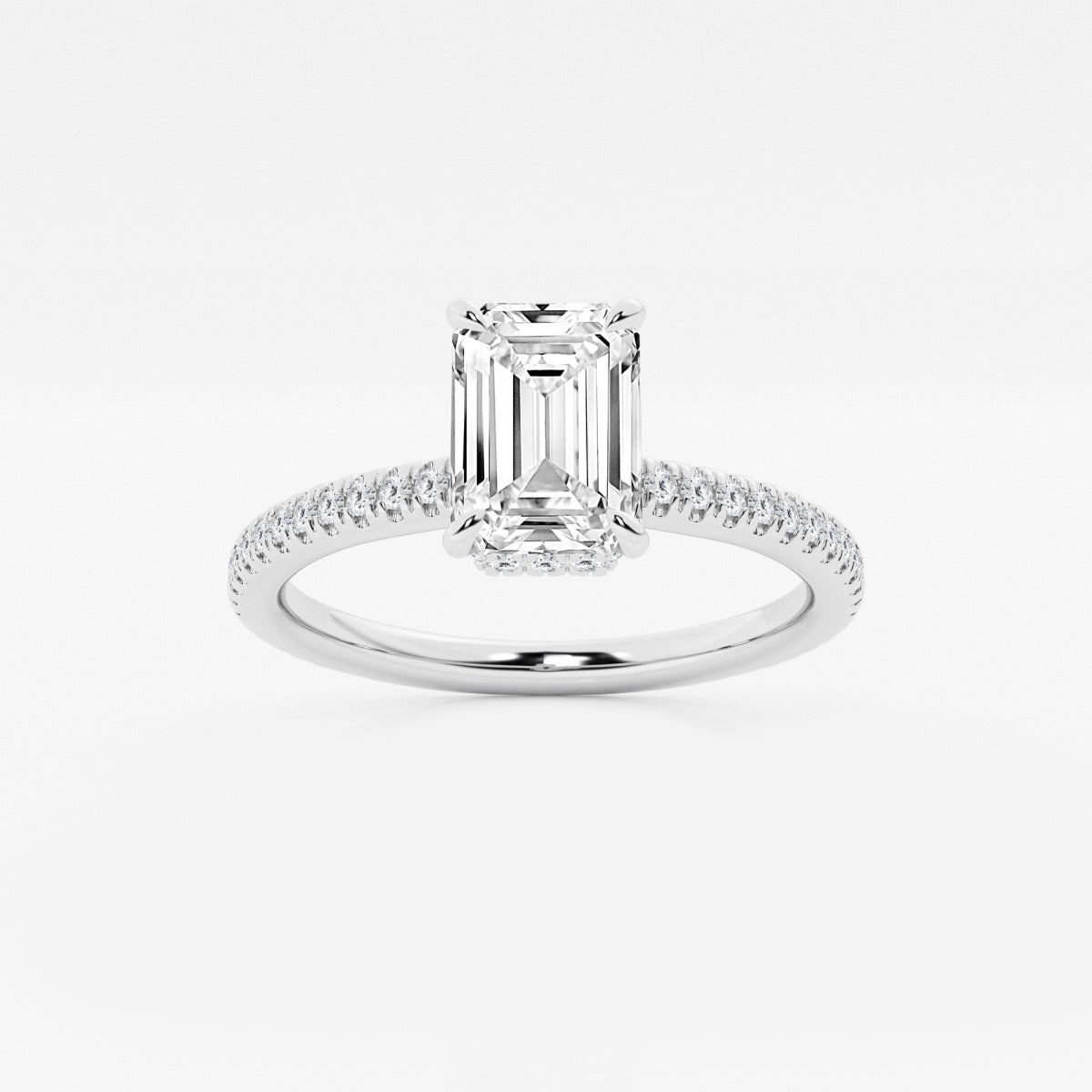 Leona - Double Hidden Halo Engagement Ring