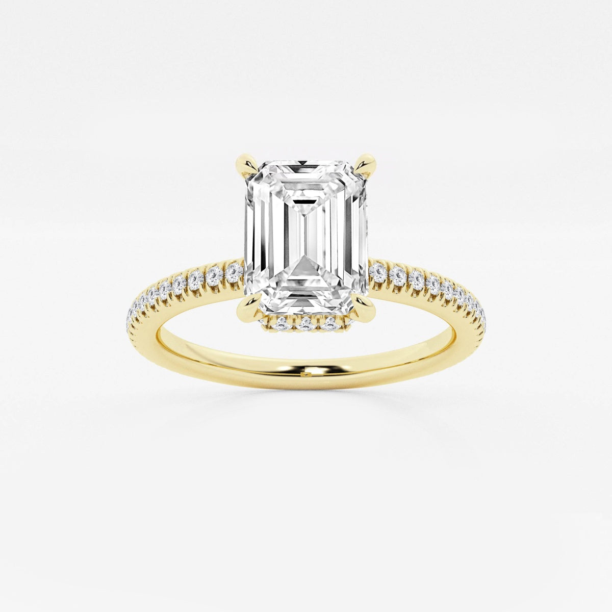 Leona - Double Hidden Halo Engagement Ring