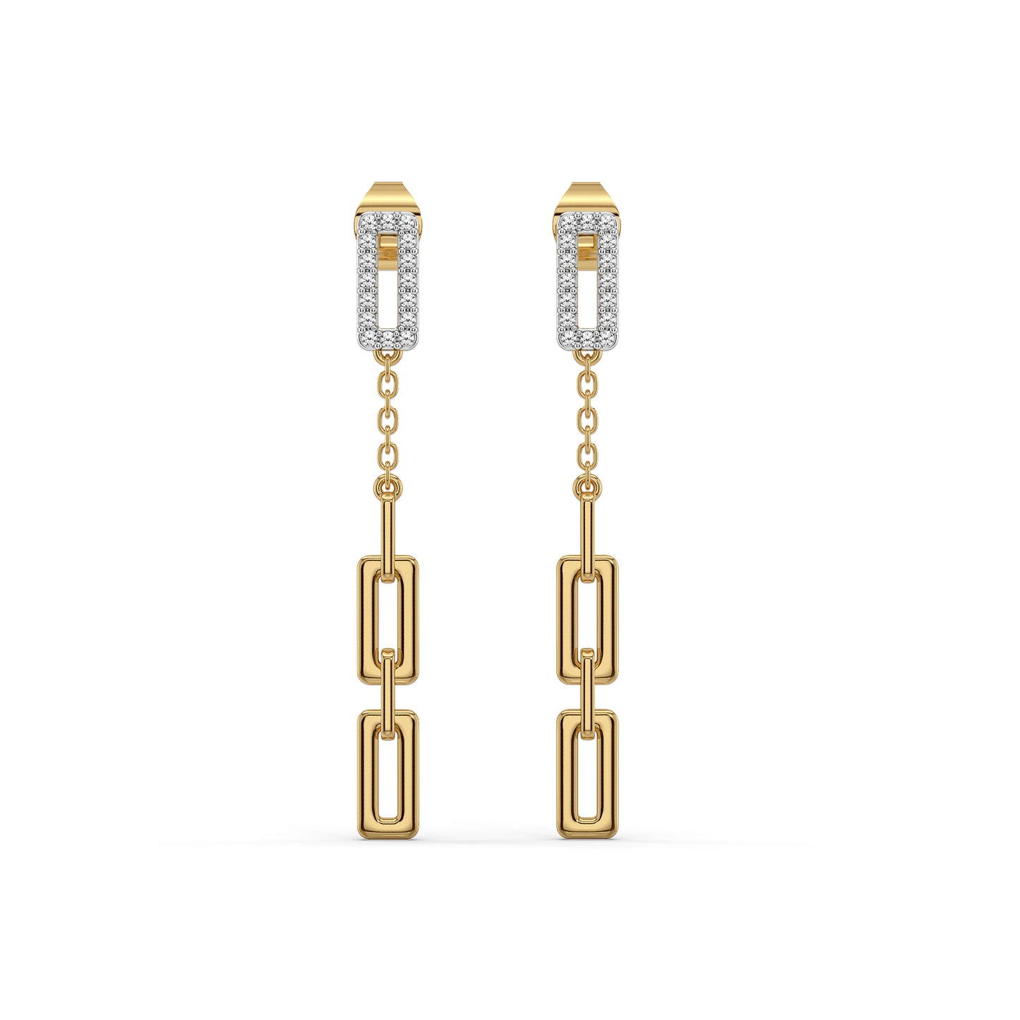 Linkin' It Up - Lab Diamond Drop Earrings