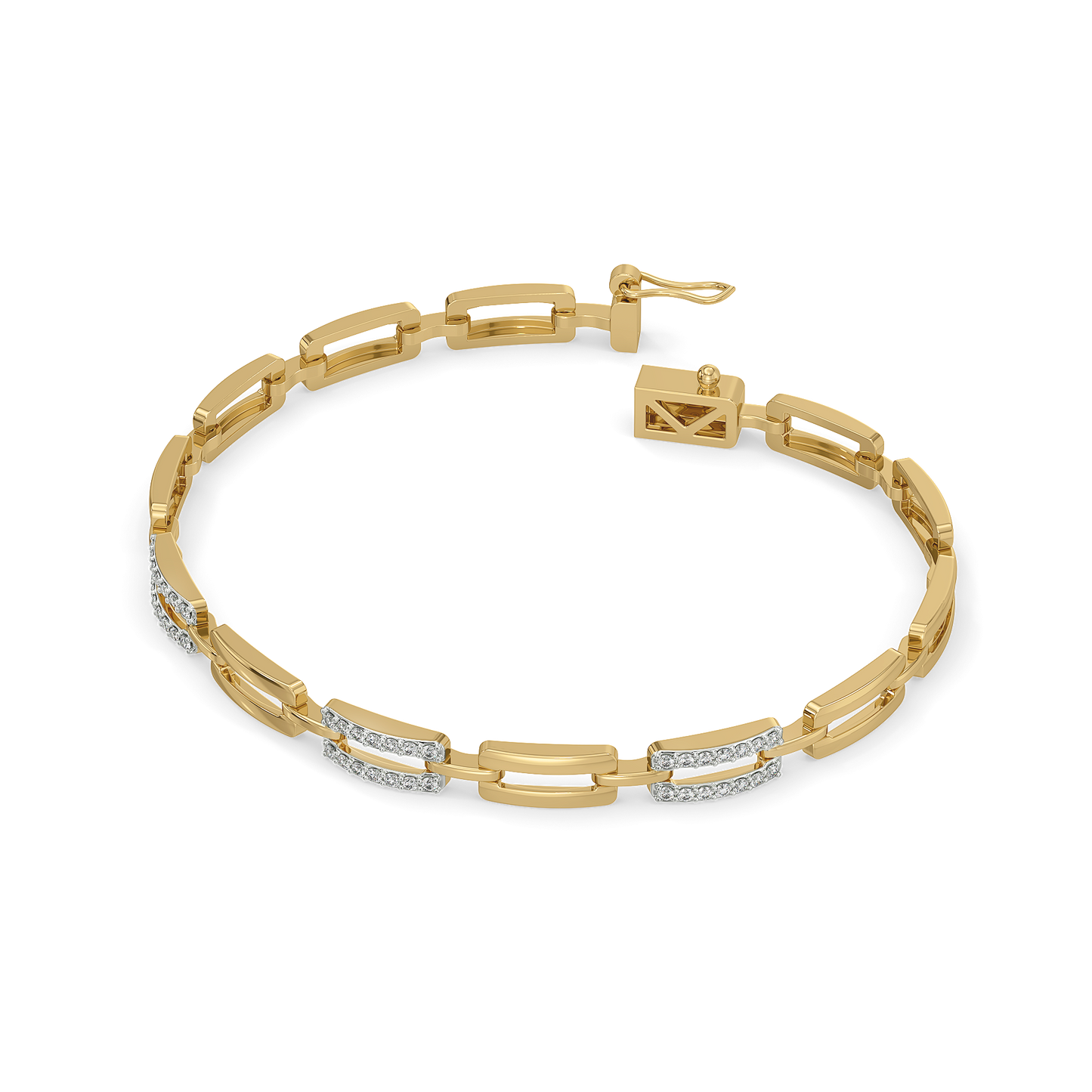 Linkin' It Up - Lab Diamond Chain Bracelet