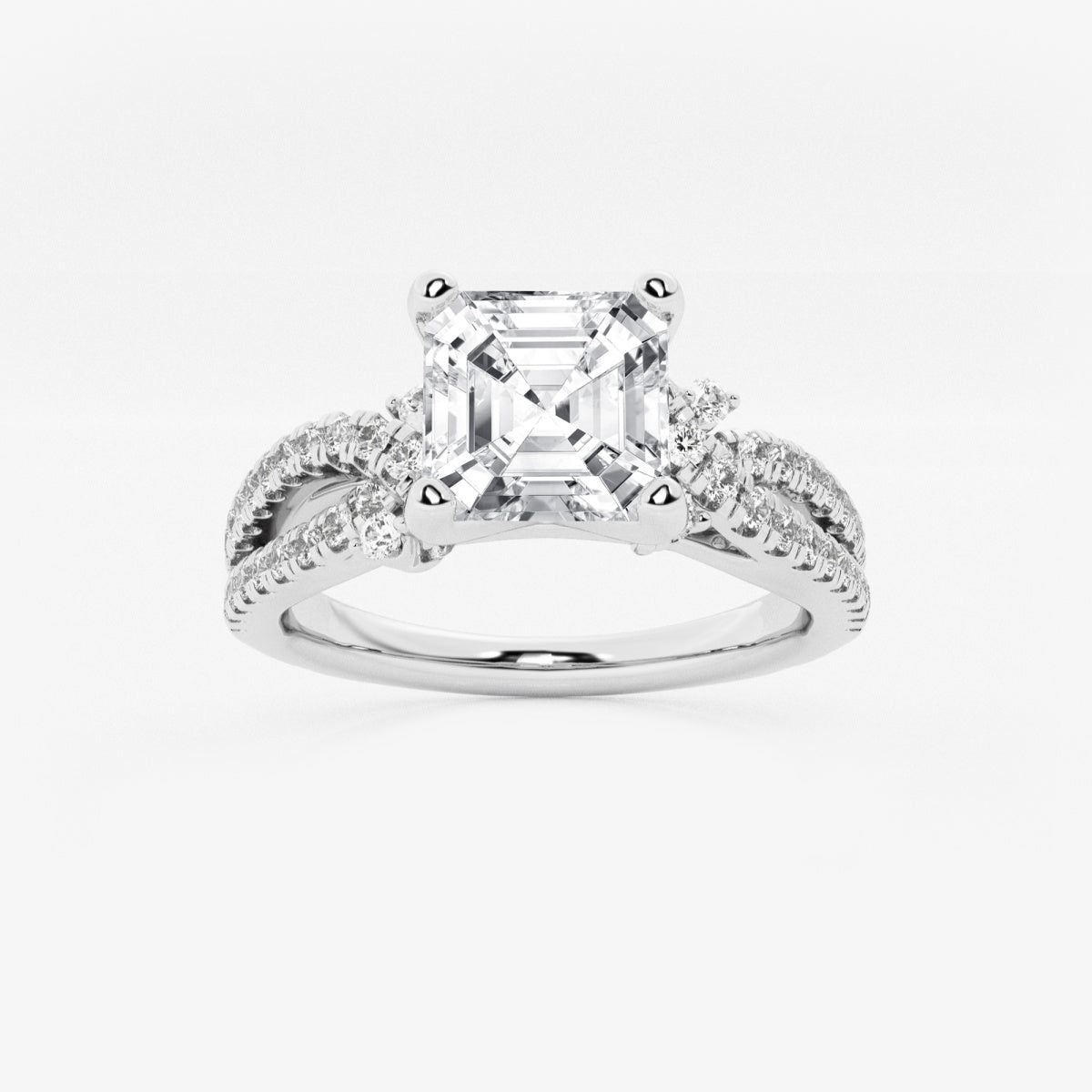 Luna - Bow-Inspired Side Stones Engagement Ring