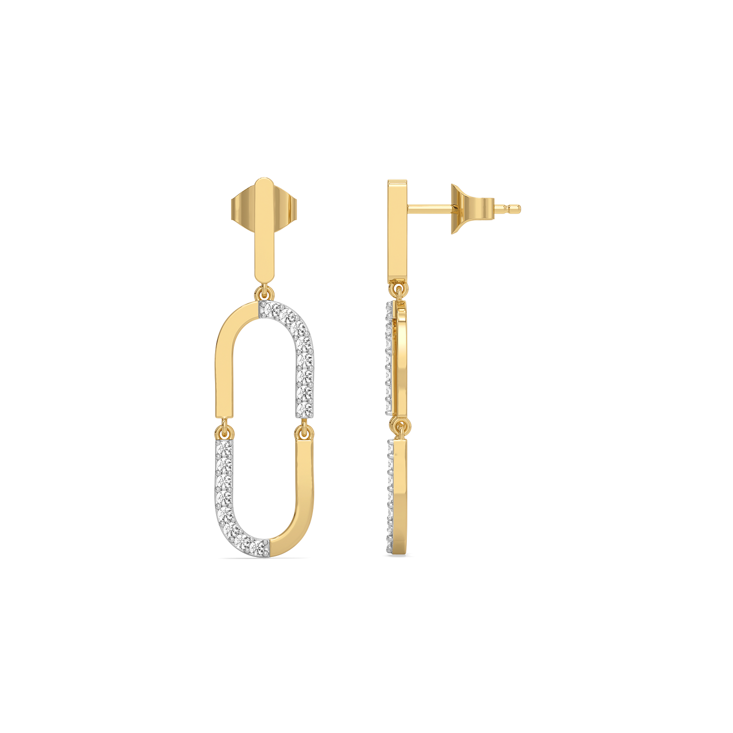 Lustre Loop - Lab Diamond Drop Earrings