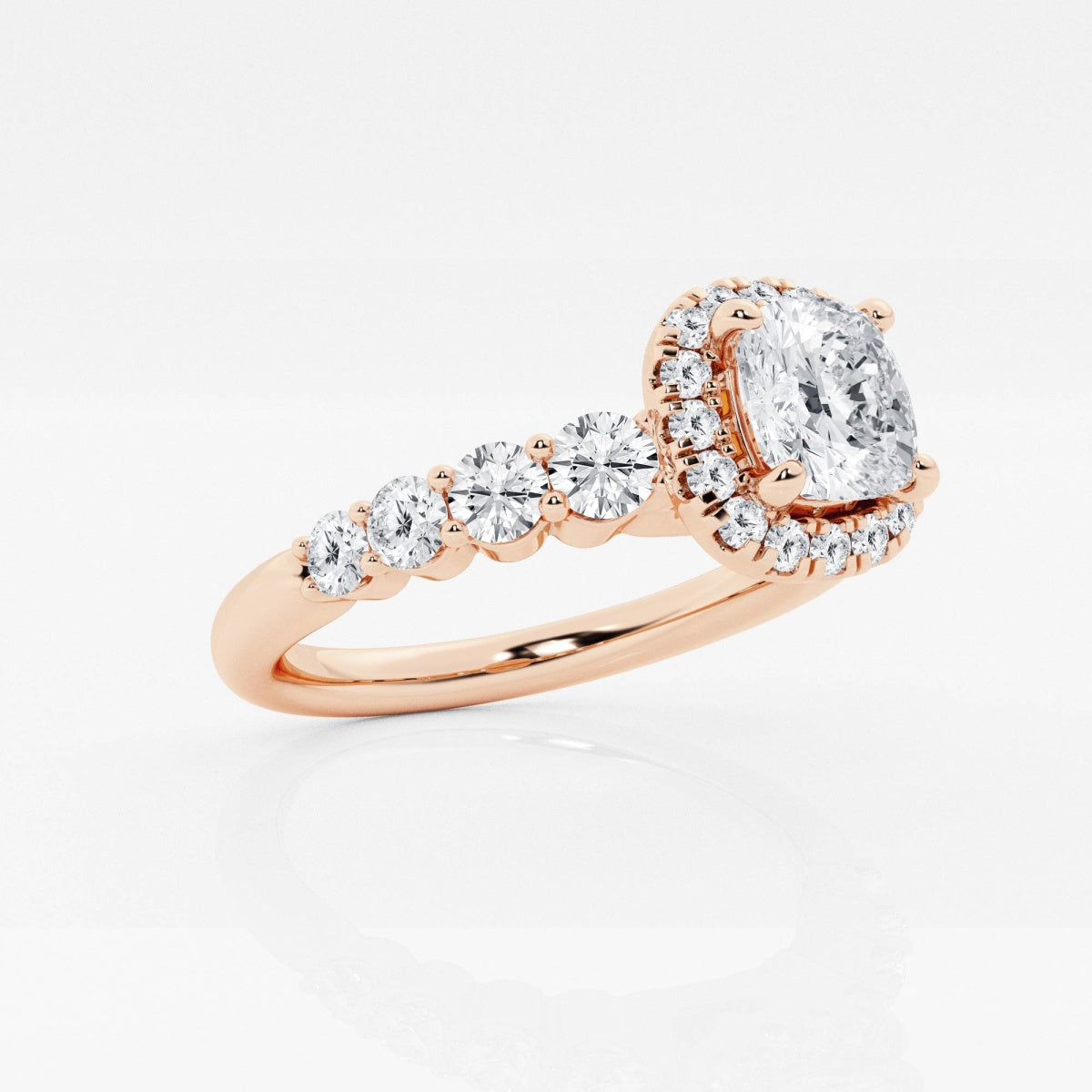 Madeline - Graduated Halo Design Engagement Ring