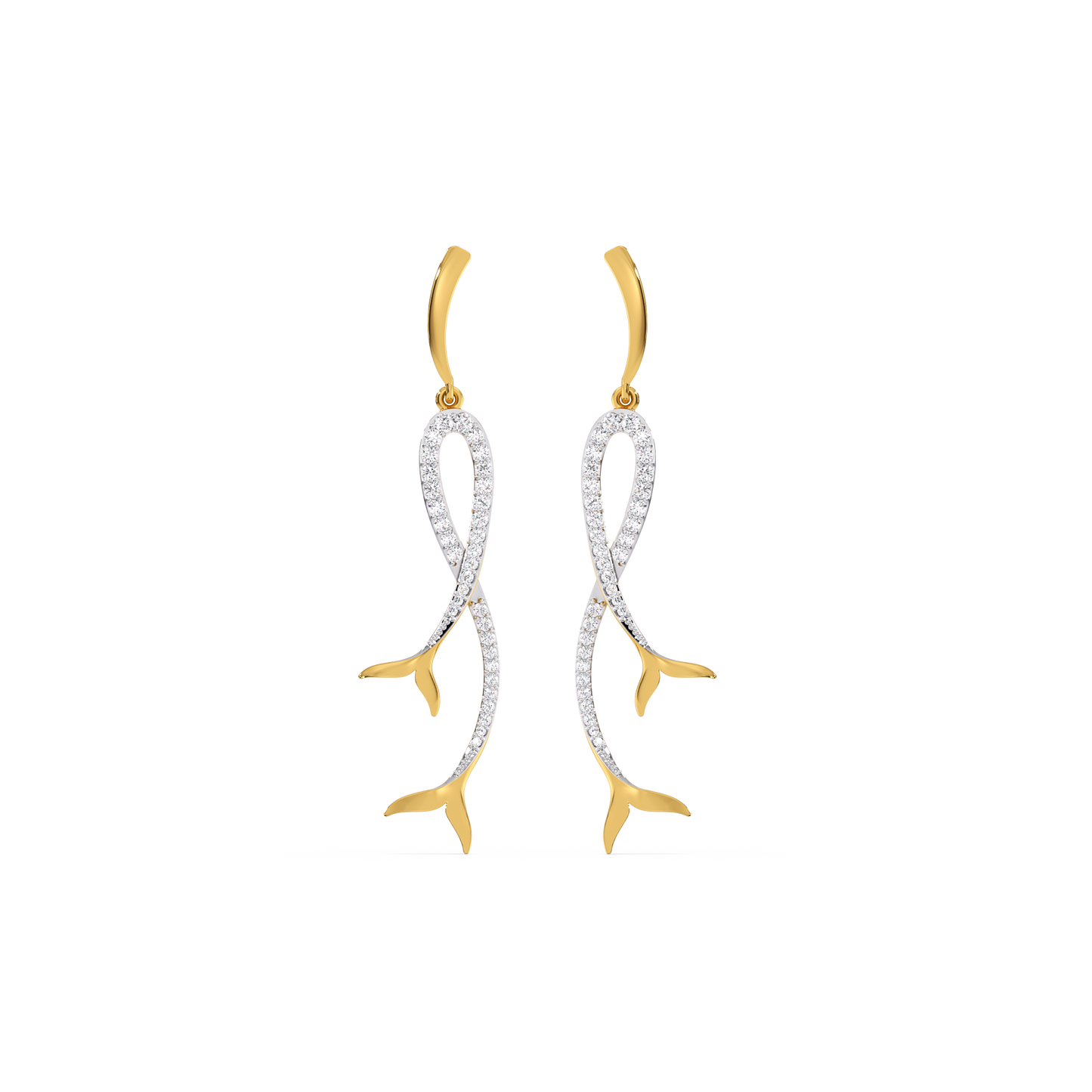 Mermaid Lure - Lab Diamond Drop Earrings