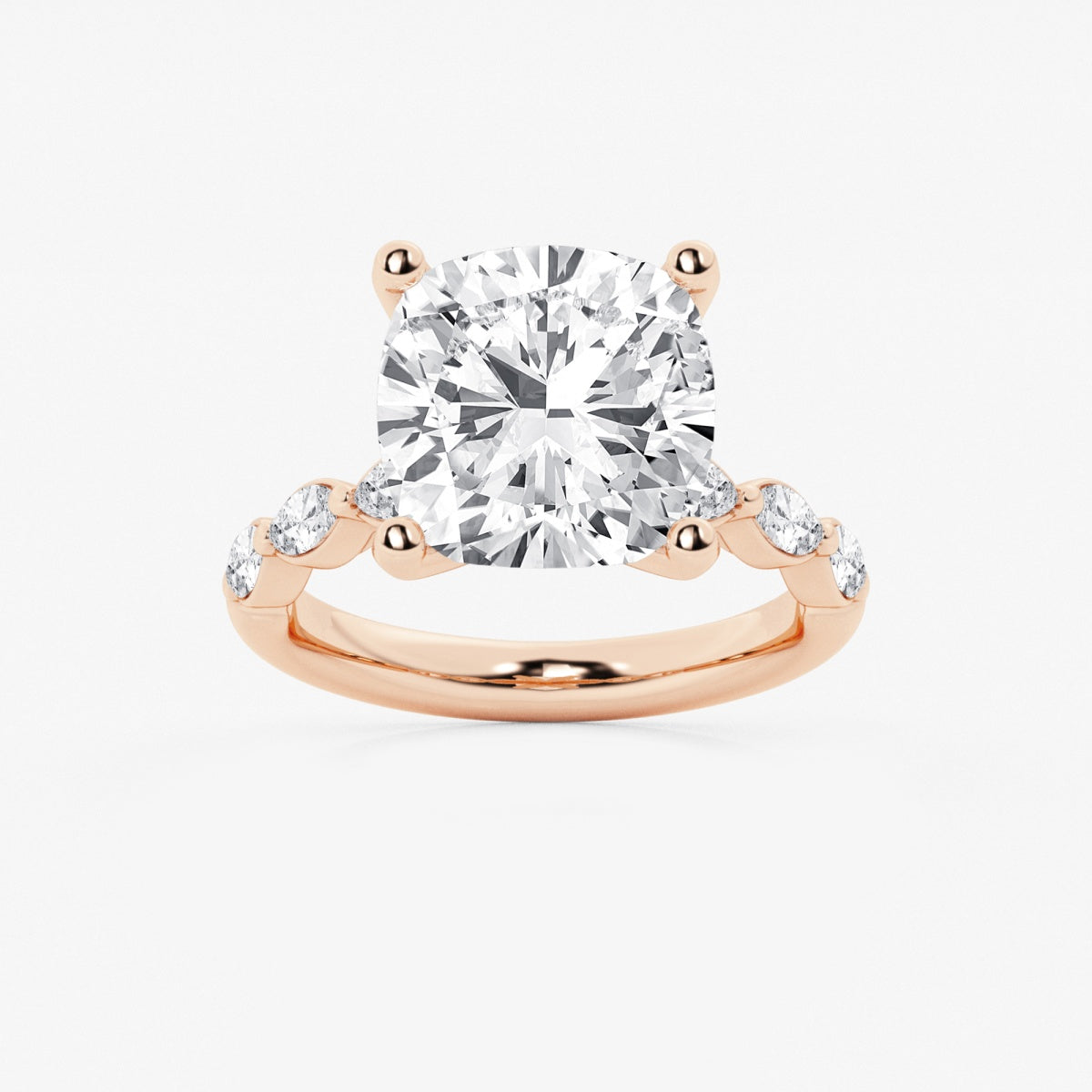 Mila - Floating Side Stones Engagement Ring